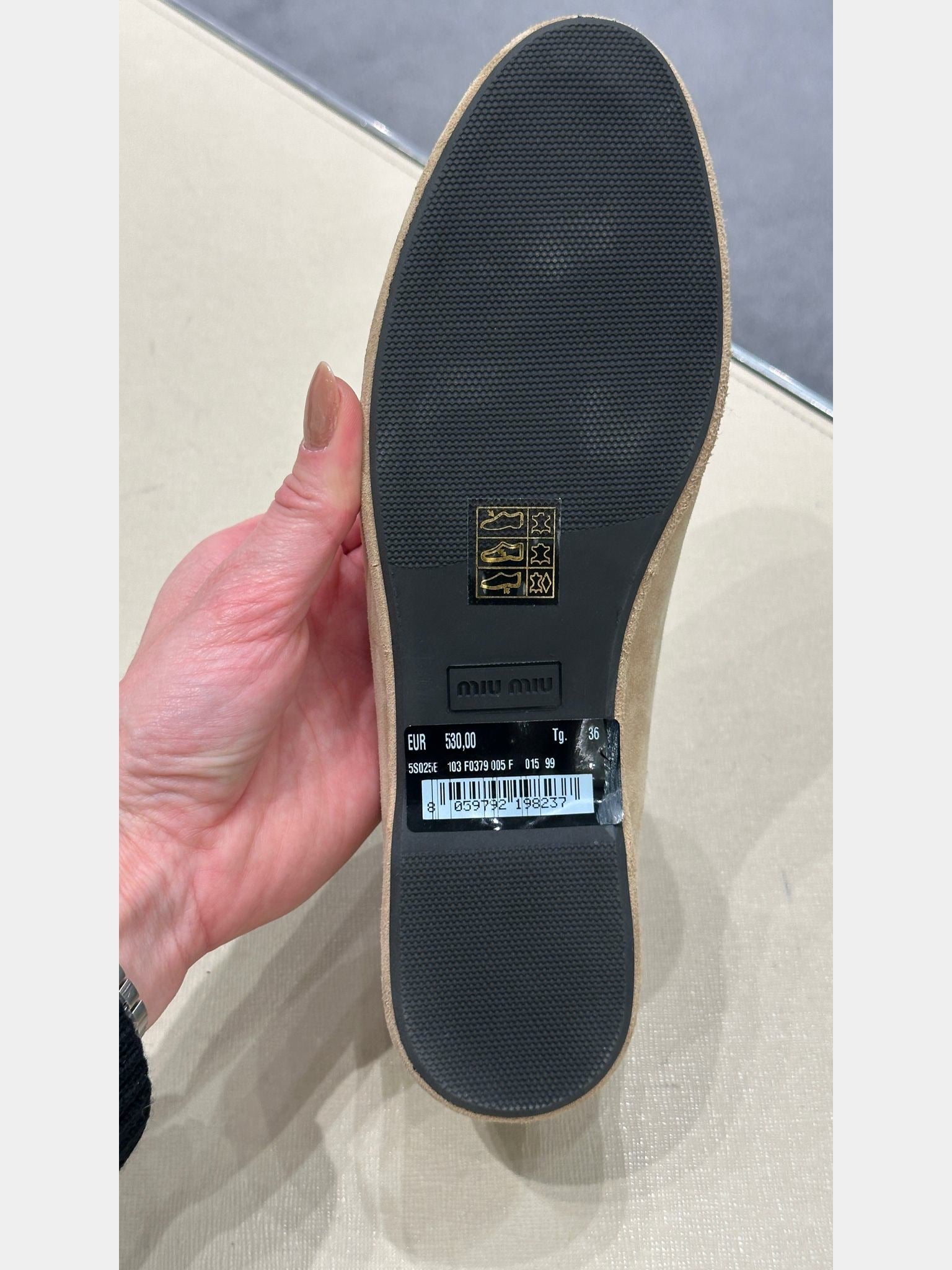 Miu Miu Suede Loafers beigeMiu Miu