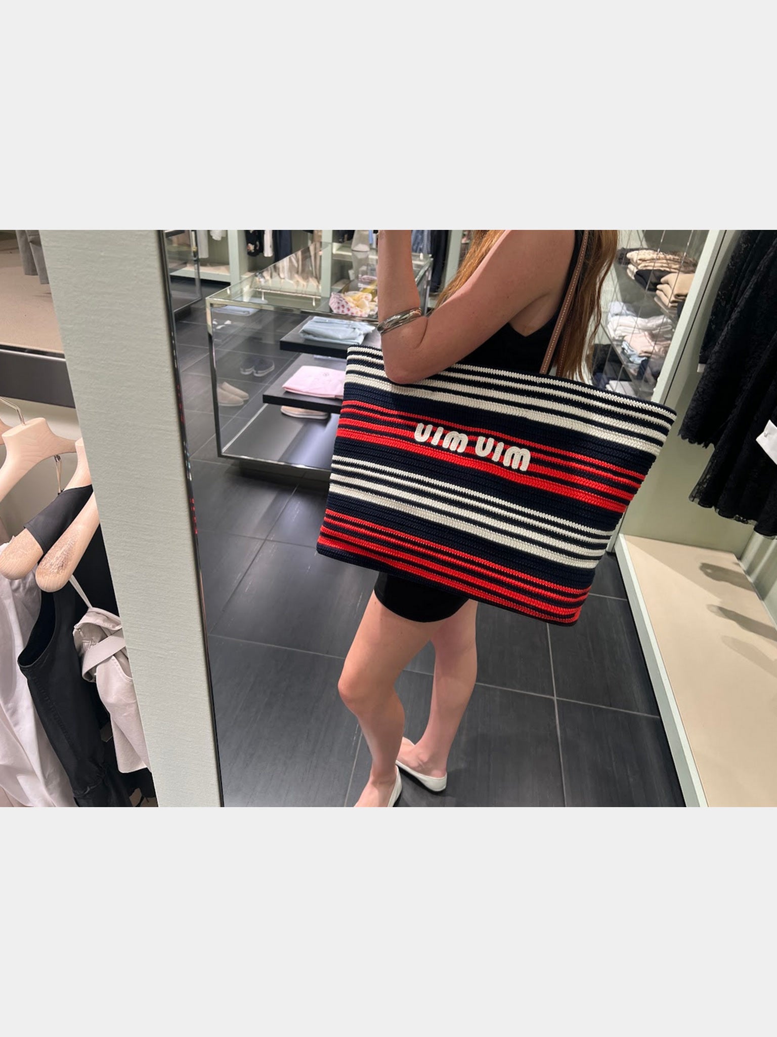 Miu Miu tote bag czarno czerwona 2CON FOYKQ 001 VMiu Miu