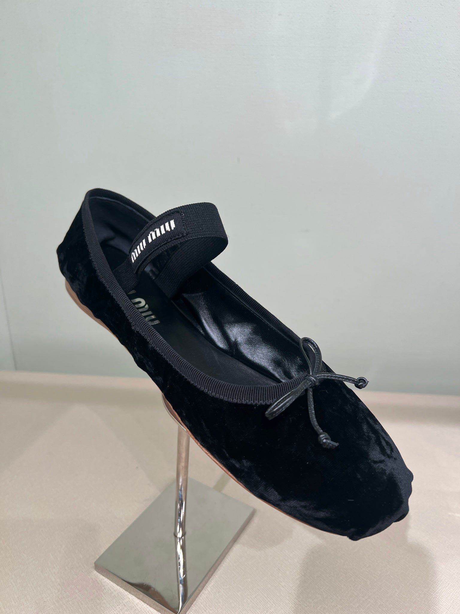 Miu Miu Velvet ballet flats blackMiu Miu