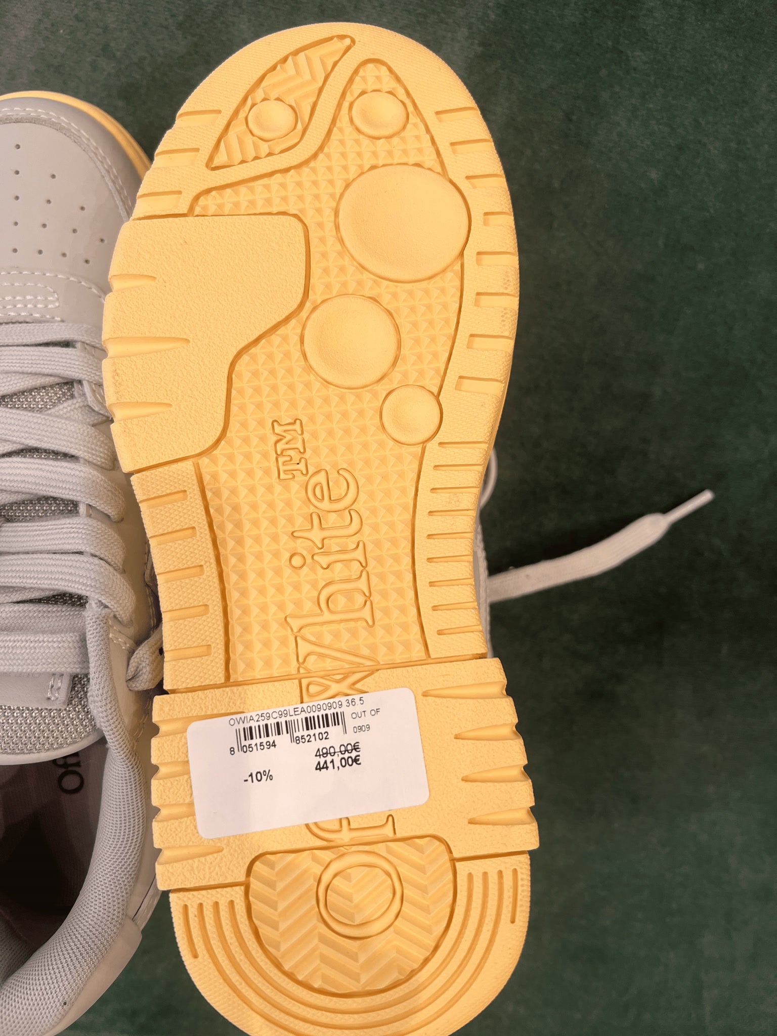 Off - White Buty skórzane szareOff - white