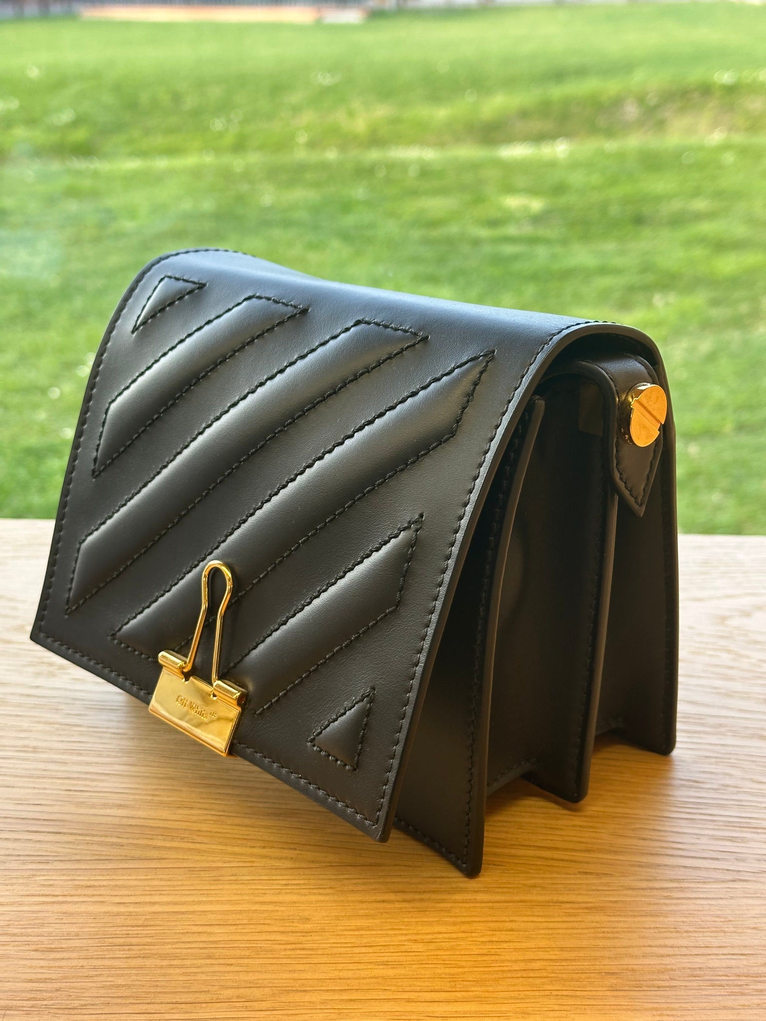 Off - White Cross 18 Leather Shoulder Bag In BlackOff - White