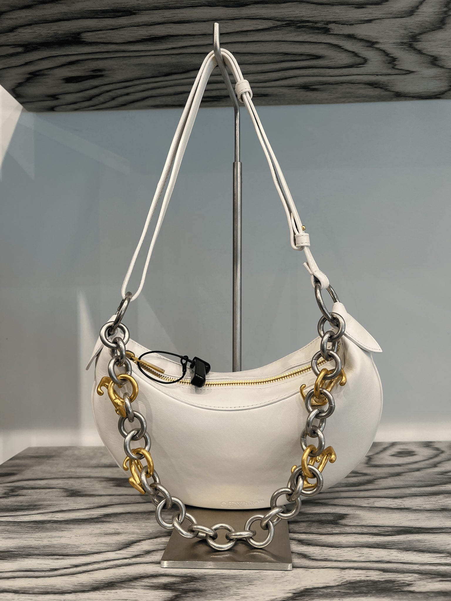 Off - White Damska torba Hobo białaOff - white