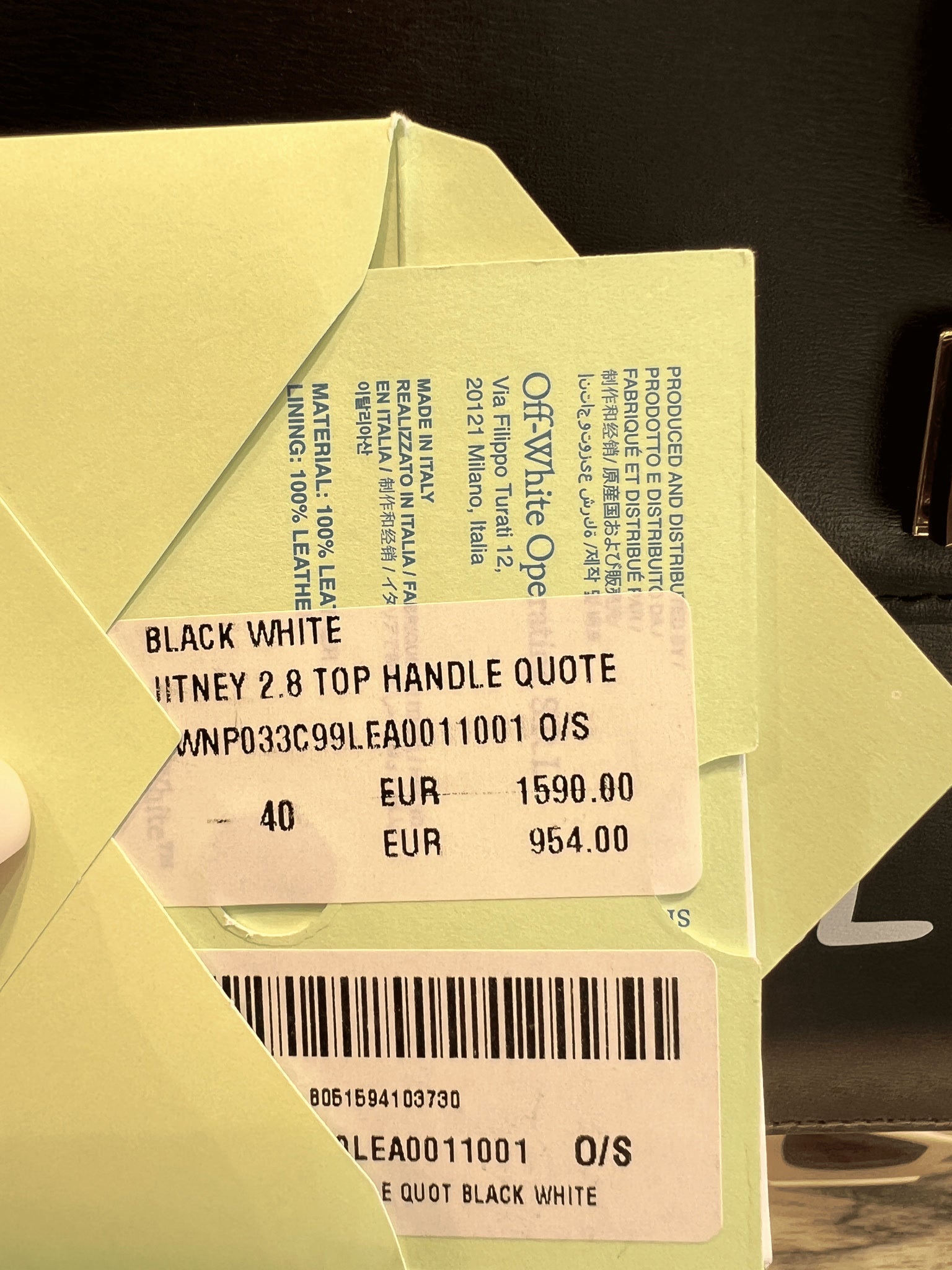 Off - White Damska torebka Black WhiteOff - white