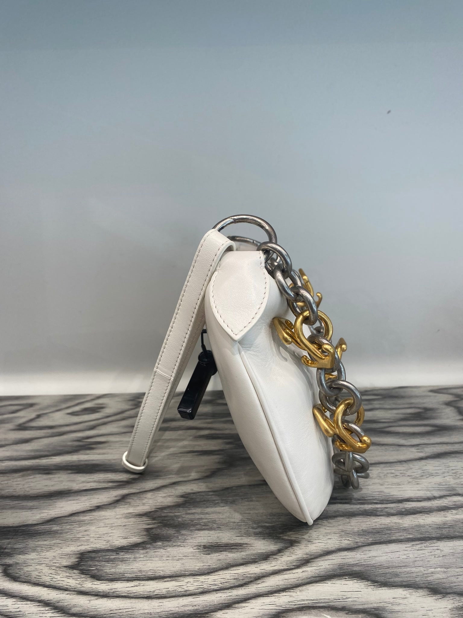 Off - White Damska torebka Hobo białaOff - white