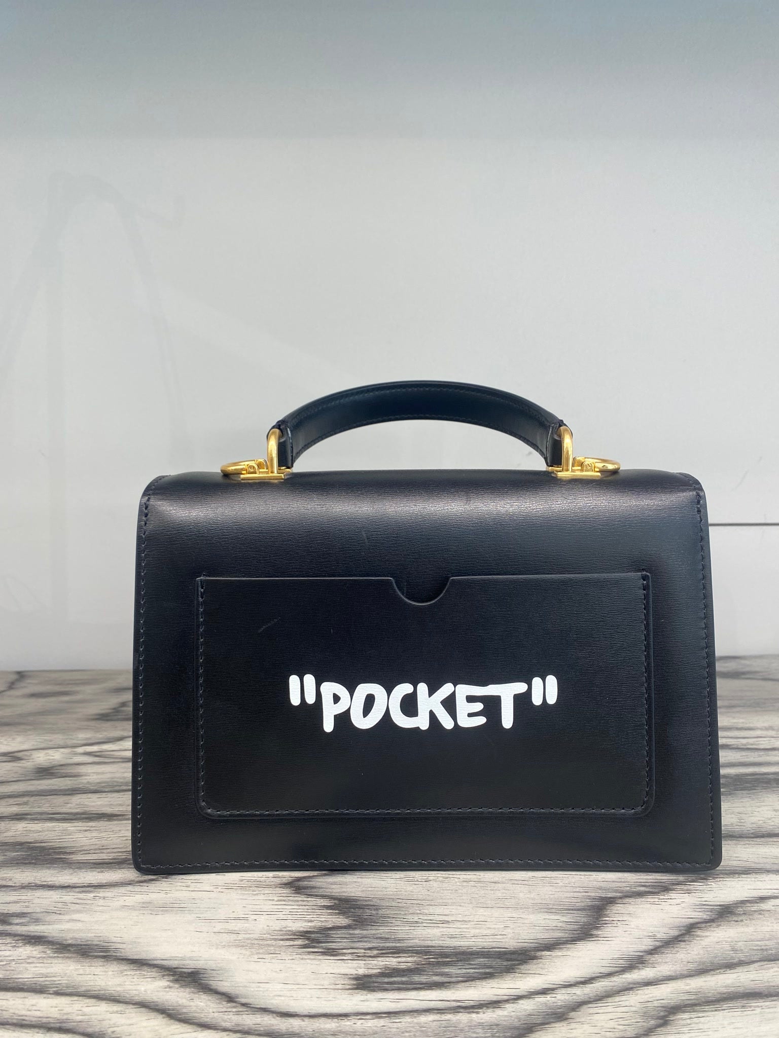 Off - White Damska torebka Jitney 1.4 czarna białaOff - white