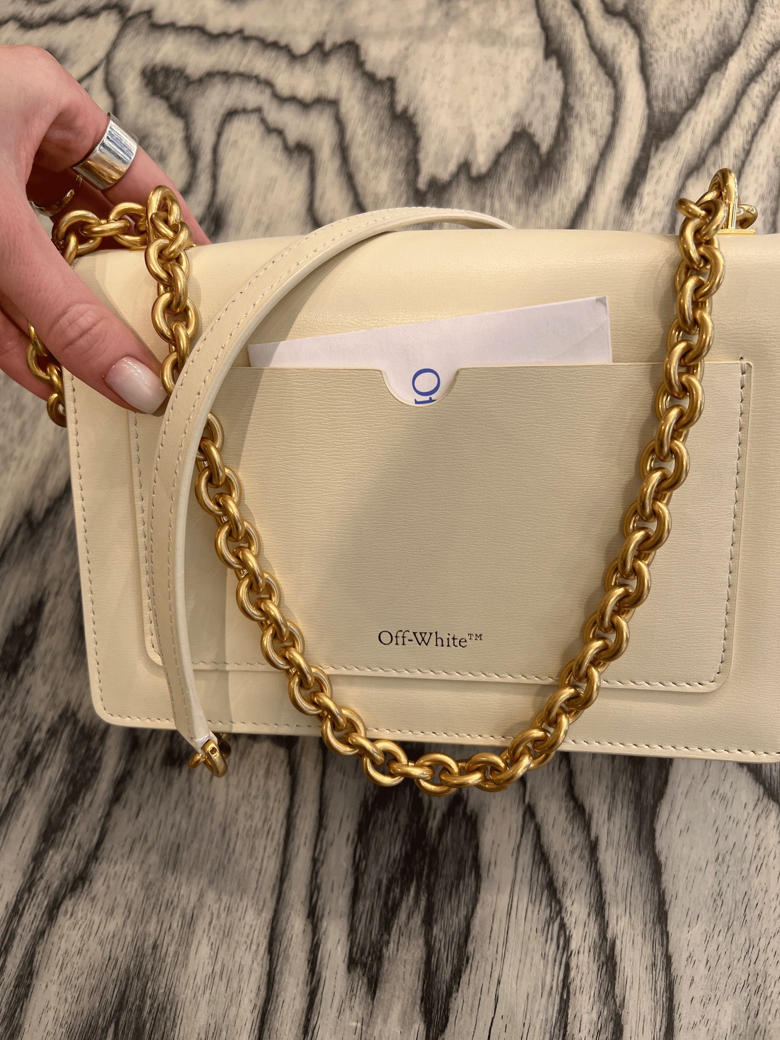 Off - White Damska torebka Jitney 2.0 Shoulder Chain Dust No ColorOff - white