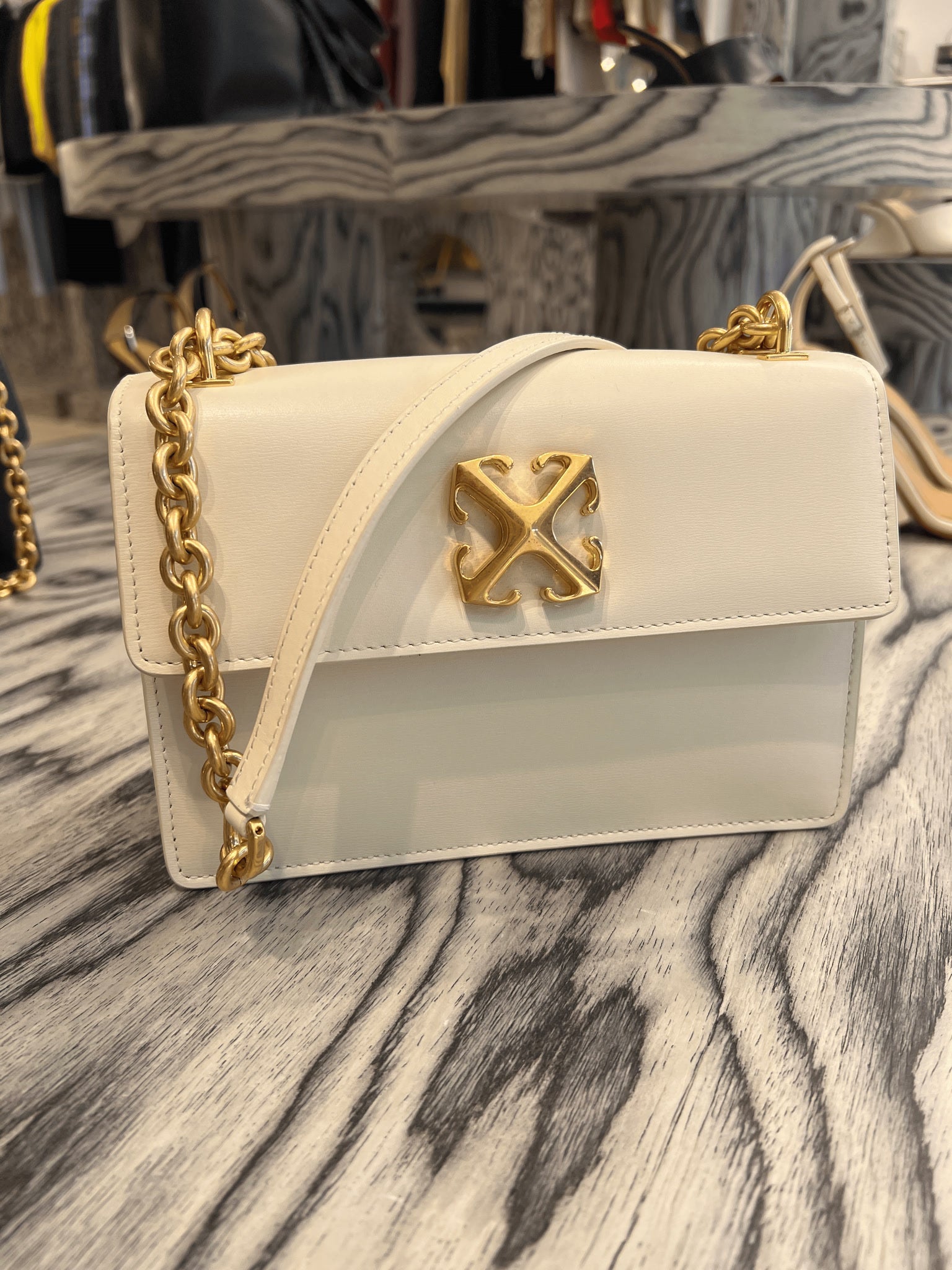 Off - White Damska torebka Jitney 2.0 Shoulder Chain Dust No ColorOff - white