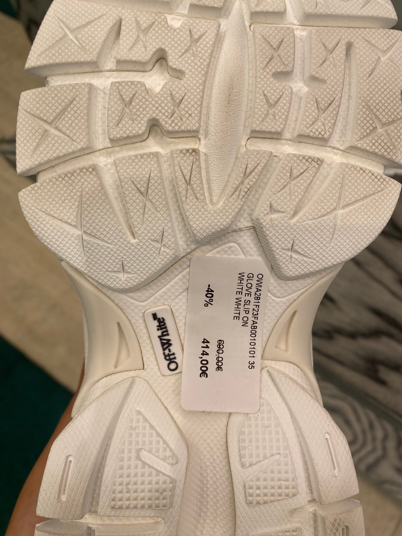 Off - White Damskie buty białe skórzaneOff - white