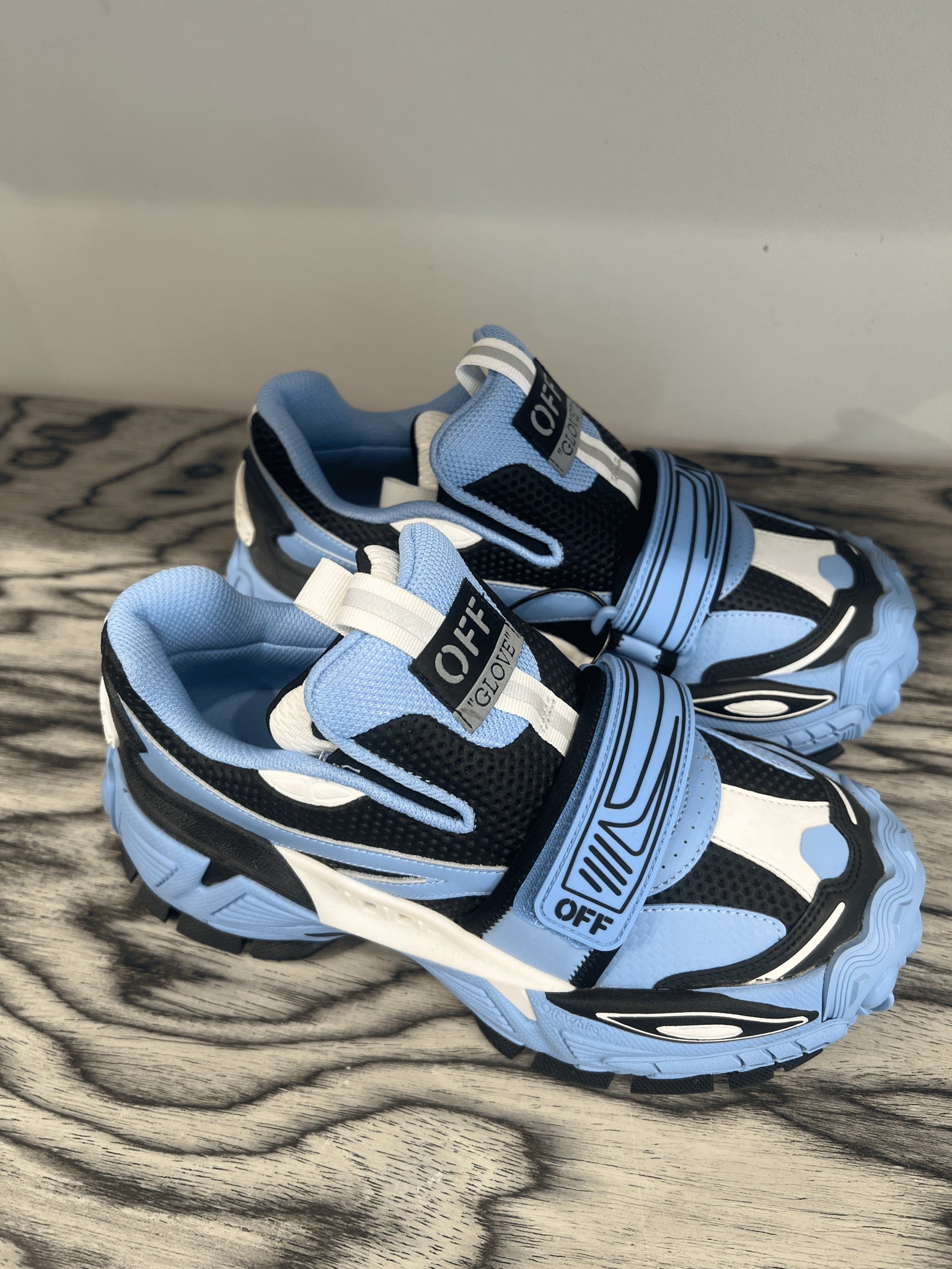Off - White Damskie buty Glove Slip - On Light Blue BlackOff - white