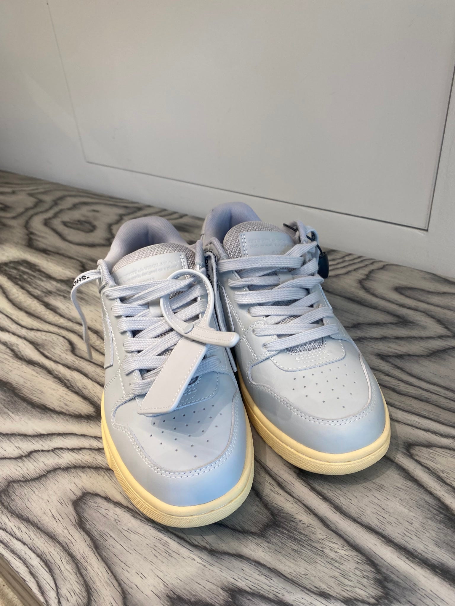 Off - White Damskie buty skórzane beżoweOff - white