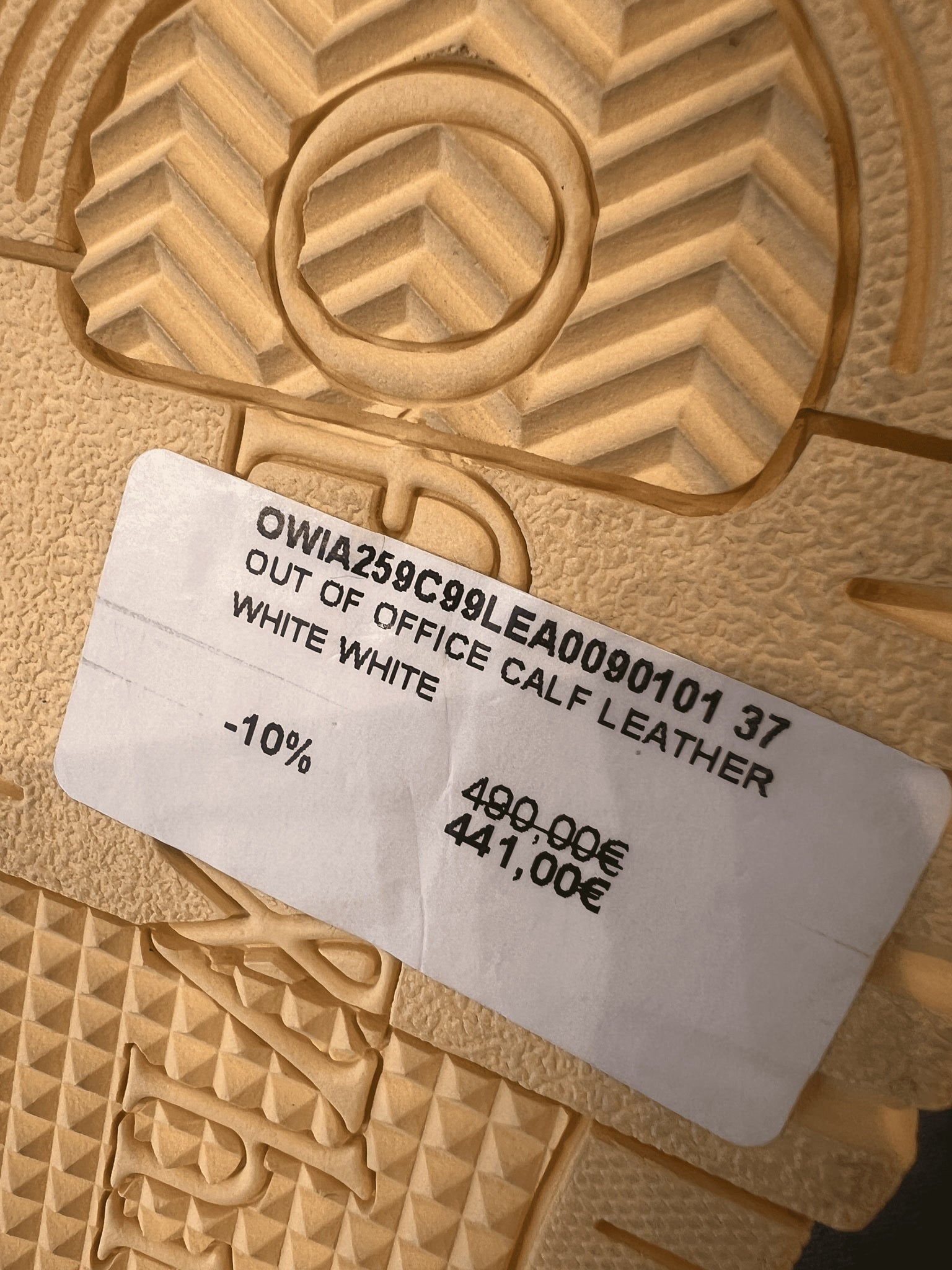 Off - White Damskie sneakersy białe skórzaneOff - white