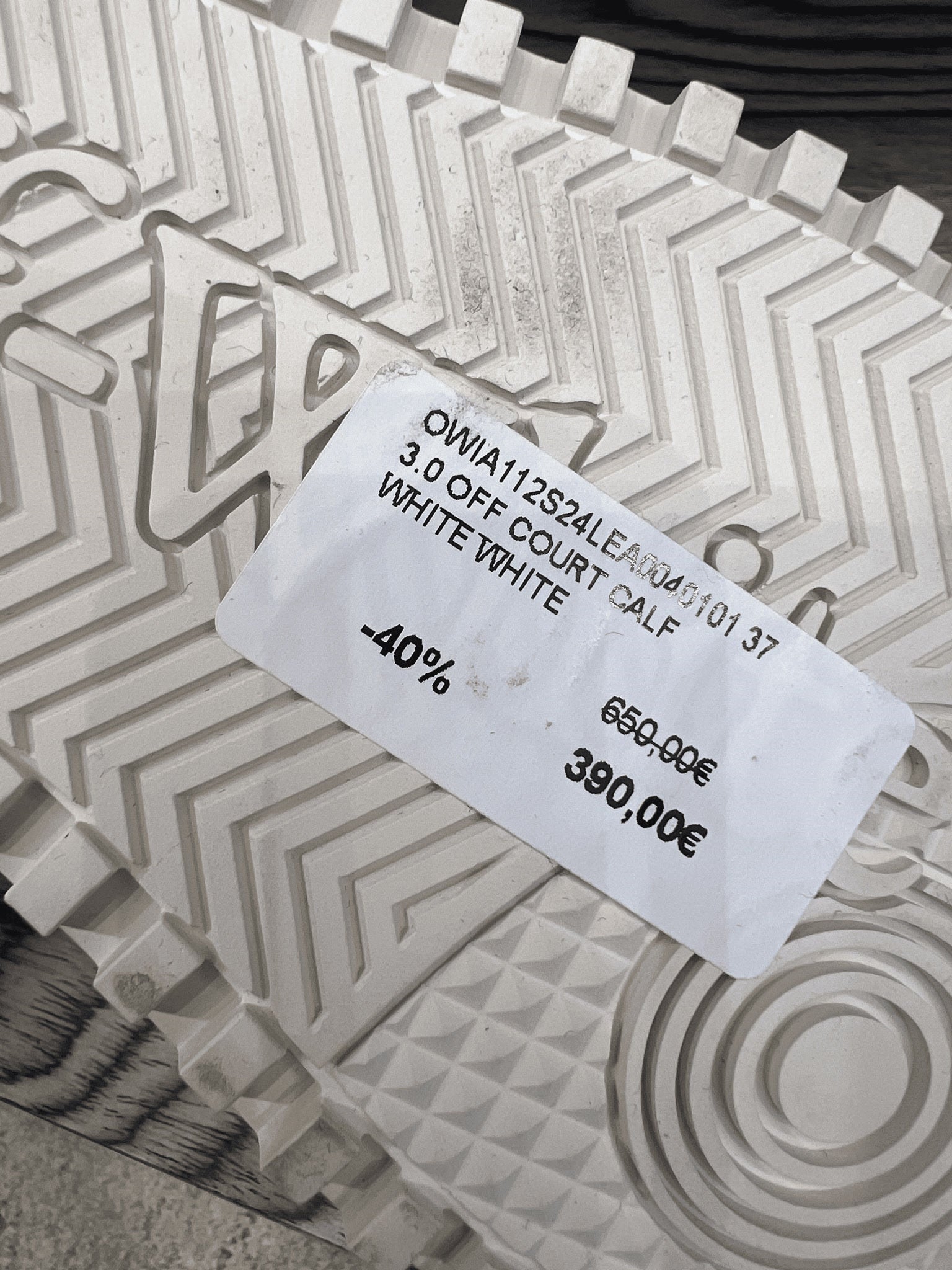 Off - White Damskie sneakersy białe skórzaneOff - white