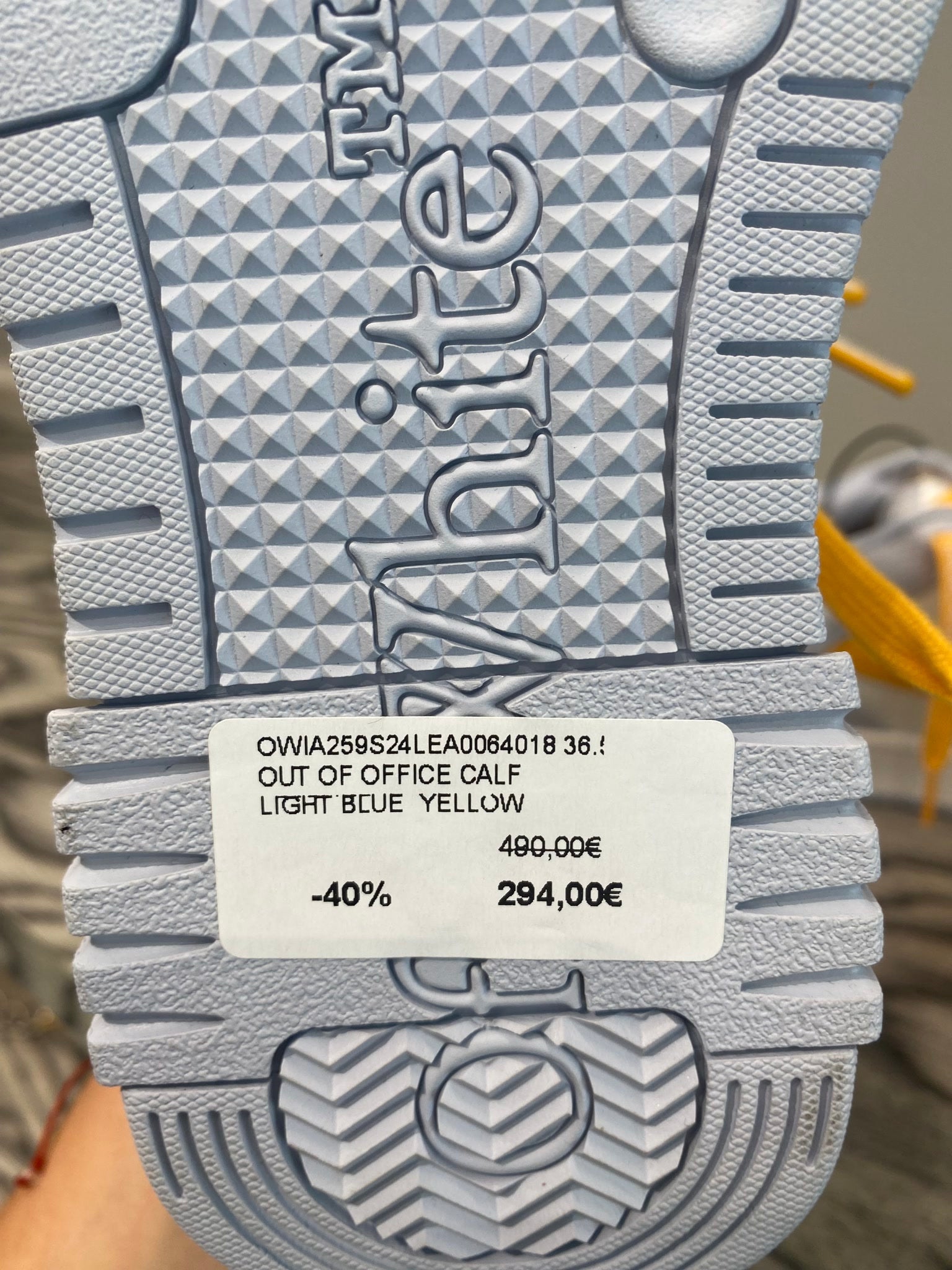 Off - White Damskie sneakersy Light Blue YellowOff - white