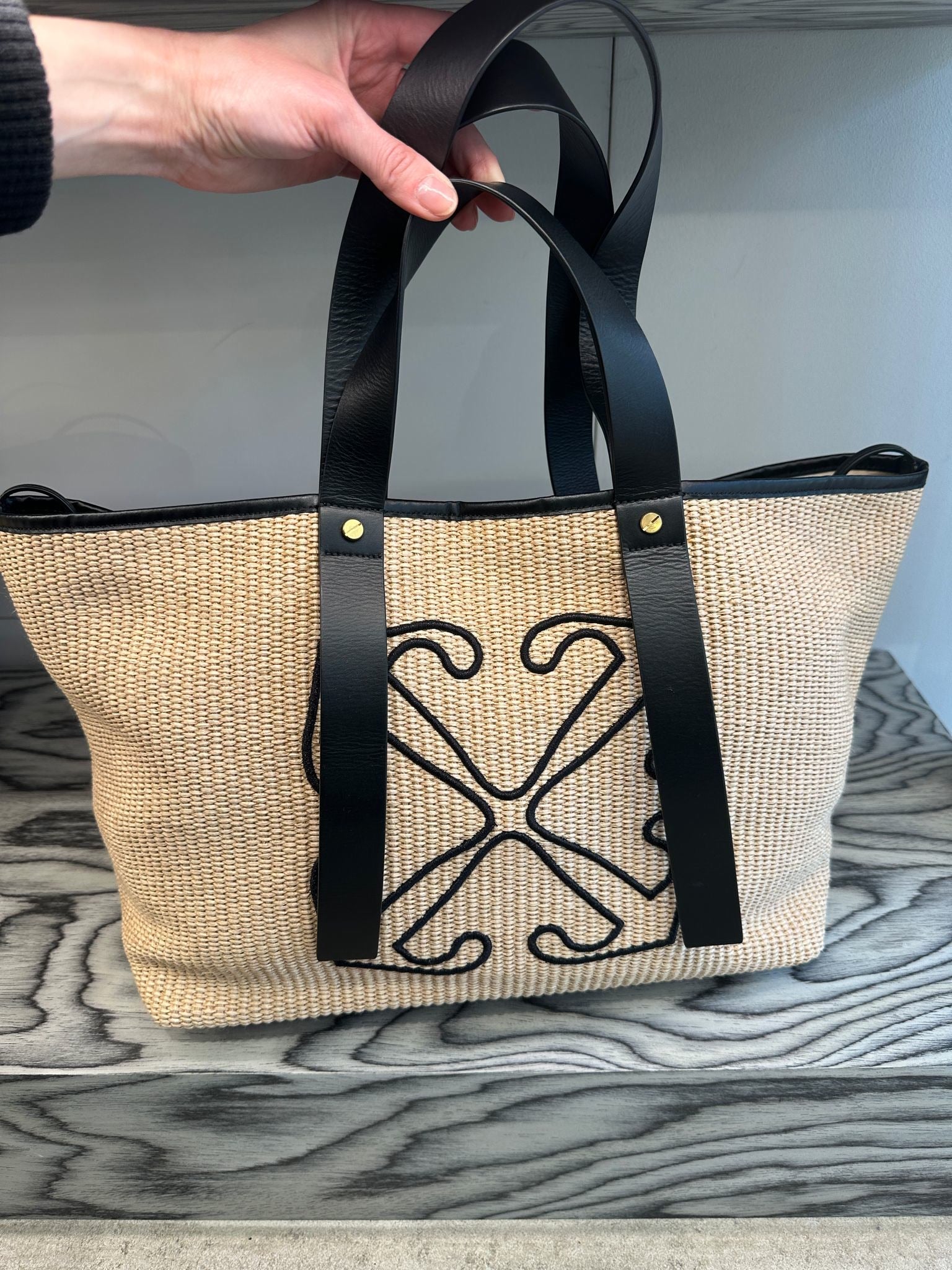 Off - White Day Off Medium Rafia BagOff - White