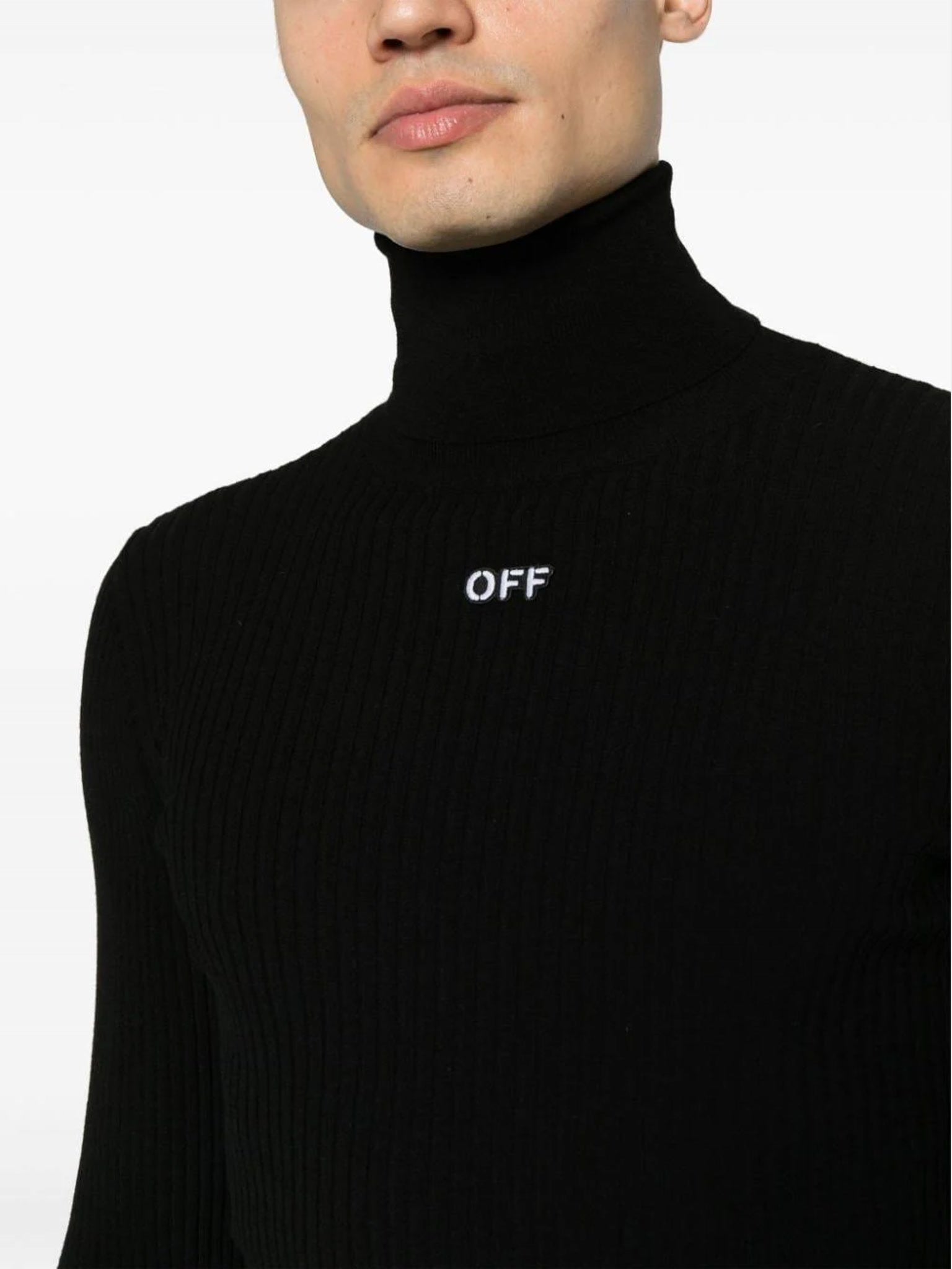 Off - White Off Patch Knit TurtleneckOff - White