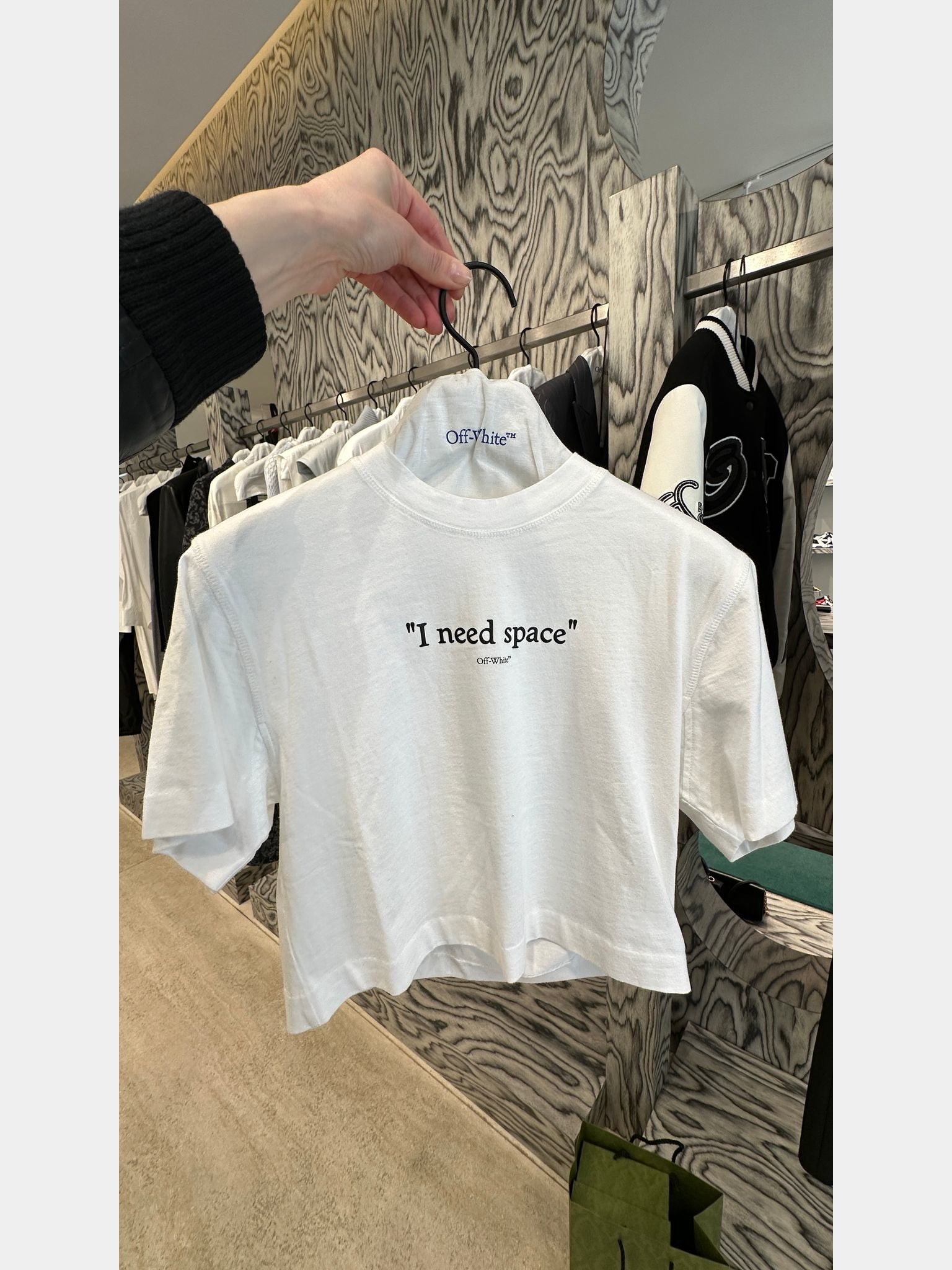 Off - White Thick Need Space Crop TeeOff - White