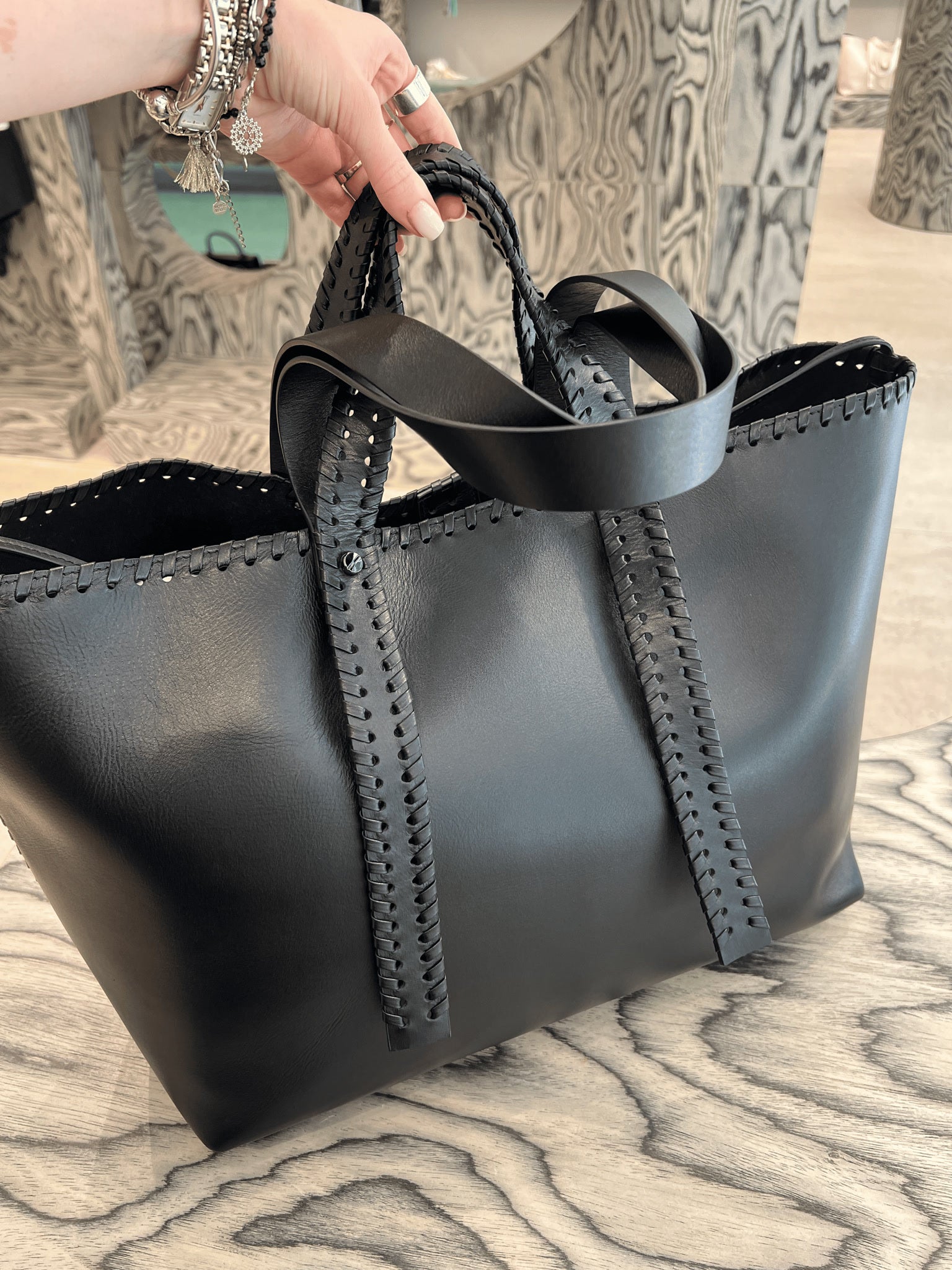 Off - White Torba Day Off Med Weaving CzarnaOff - white