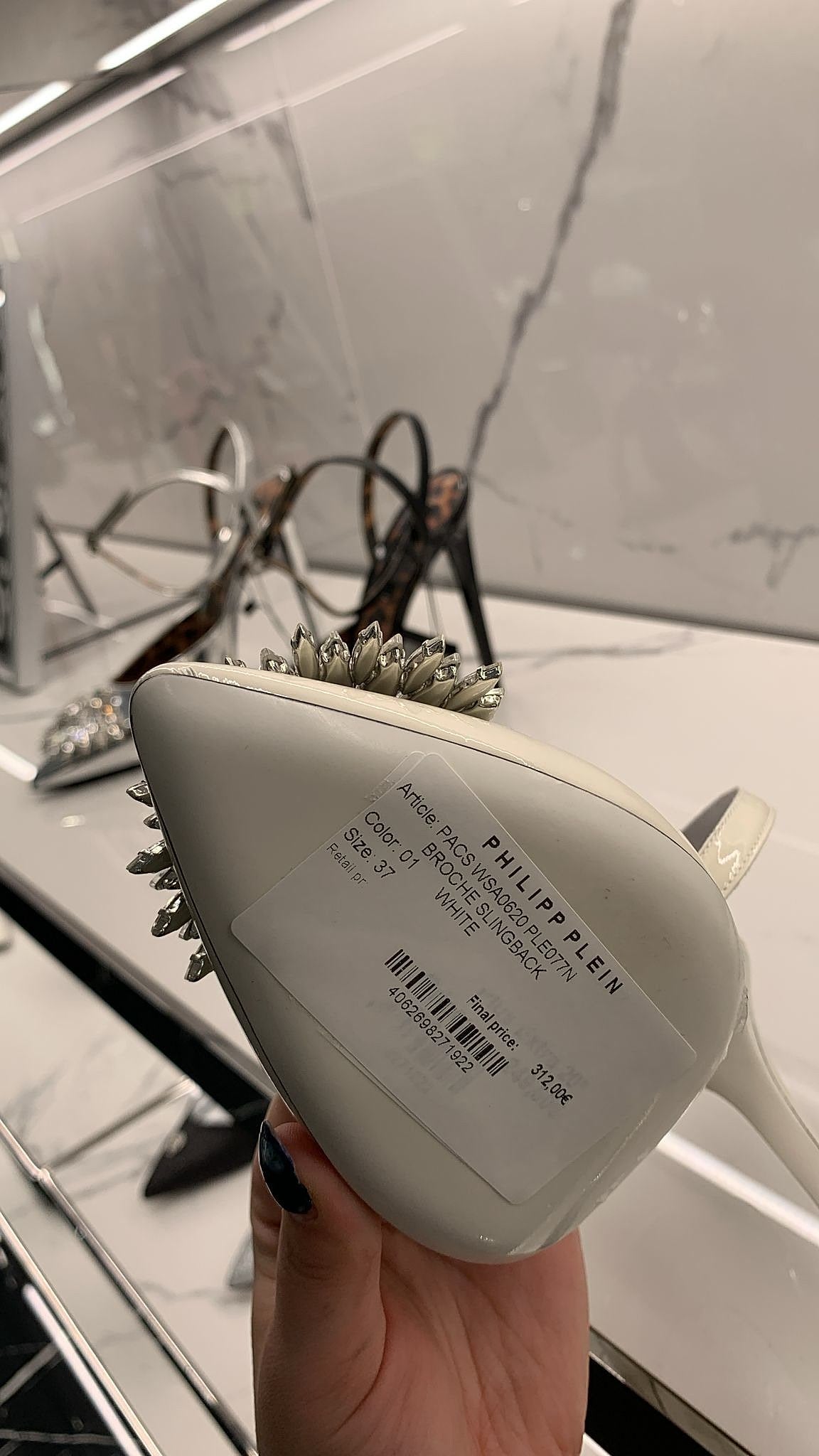 Philipp Plein Broche Slingback WhitePhilipp Plein
