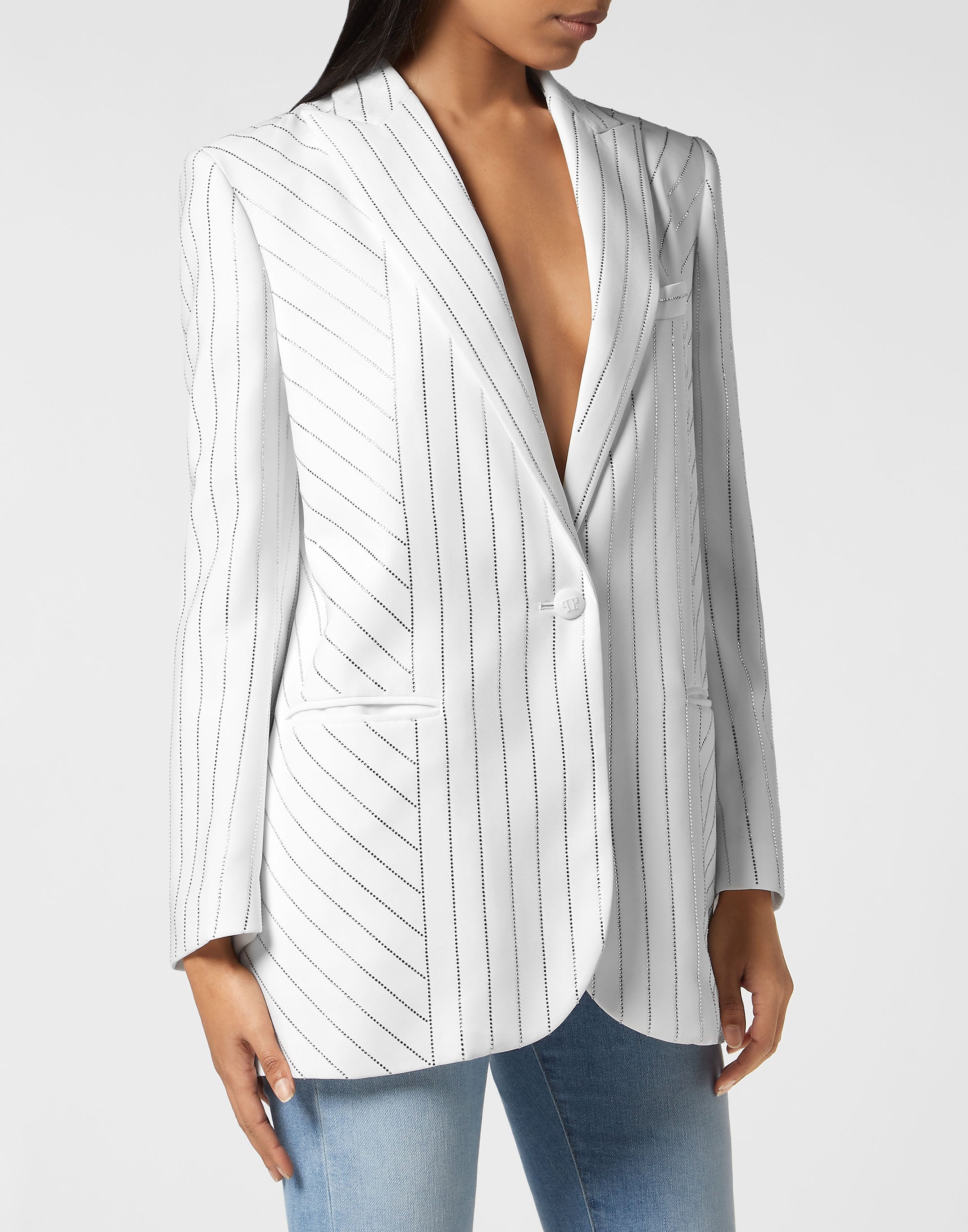 Philipp Plein Cady Blazer Crystal PinstripePhilipp Plein