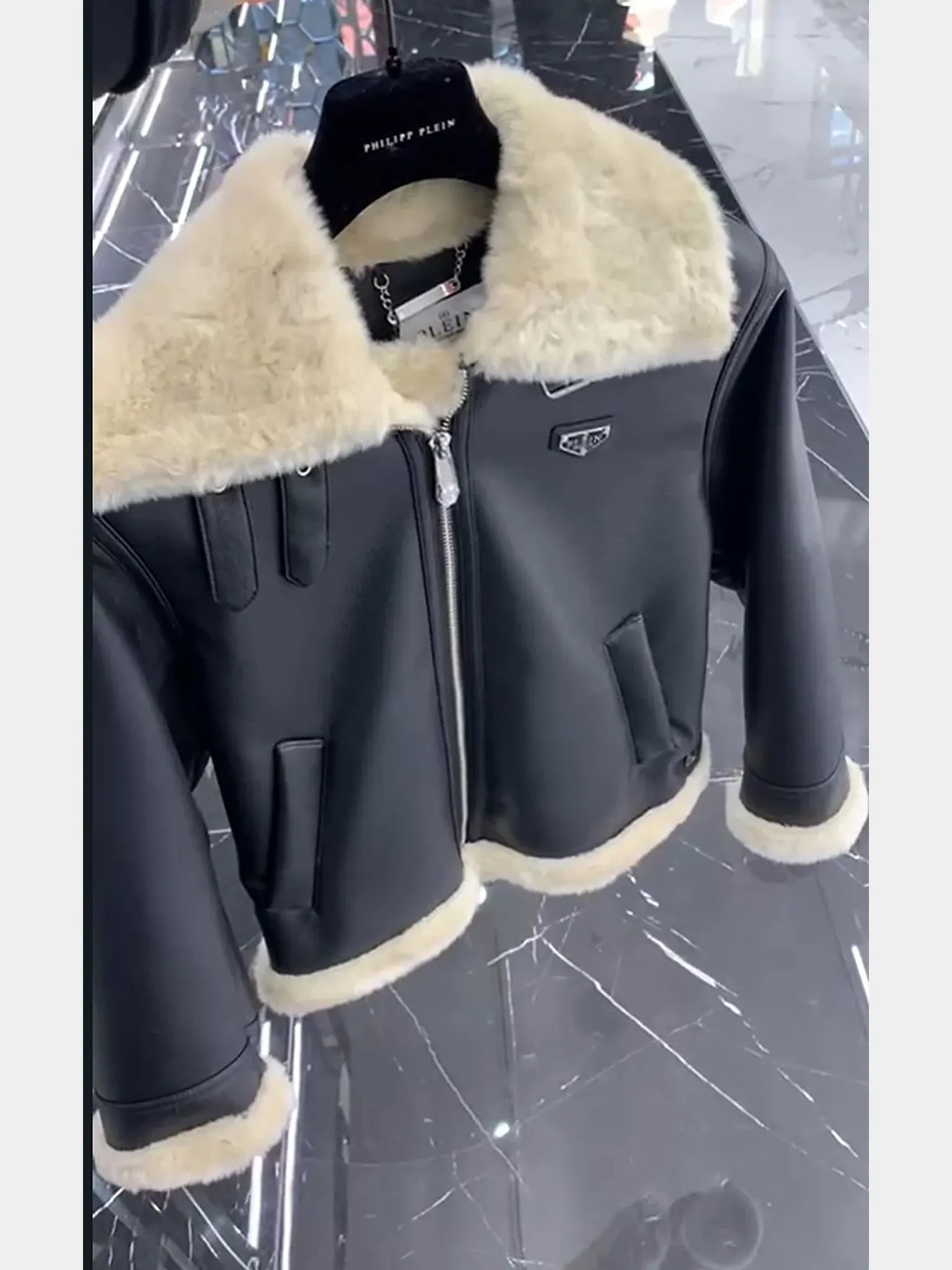 Philipp Plein Fur Aviator CoatPhilipp Plein