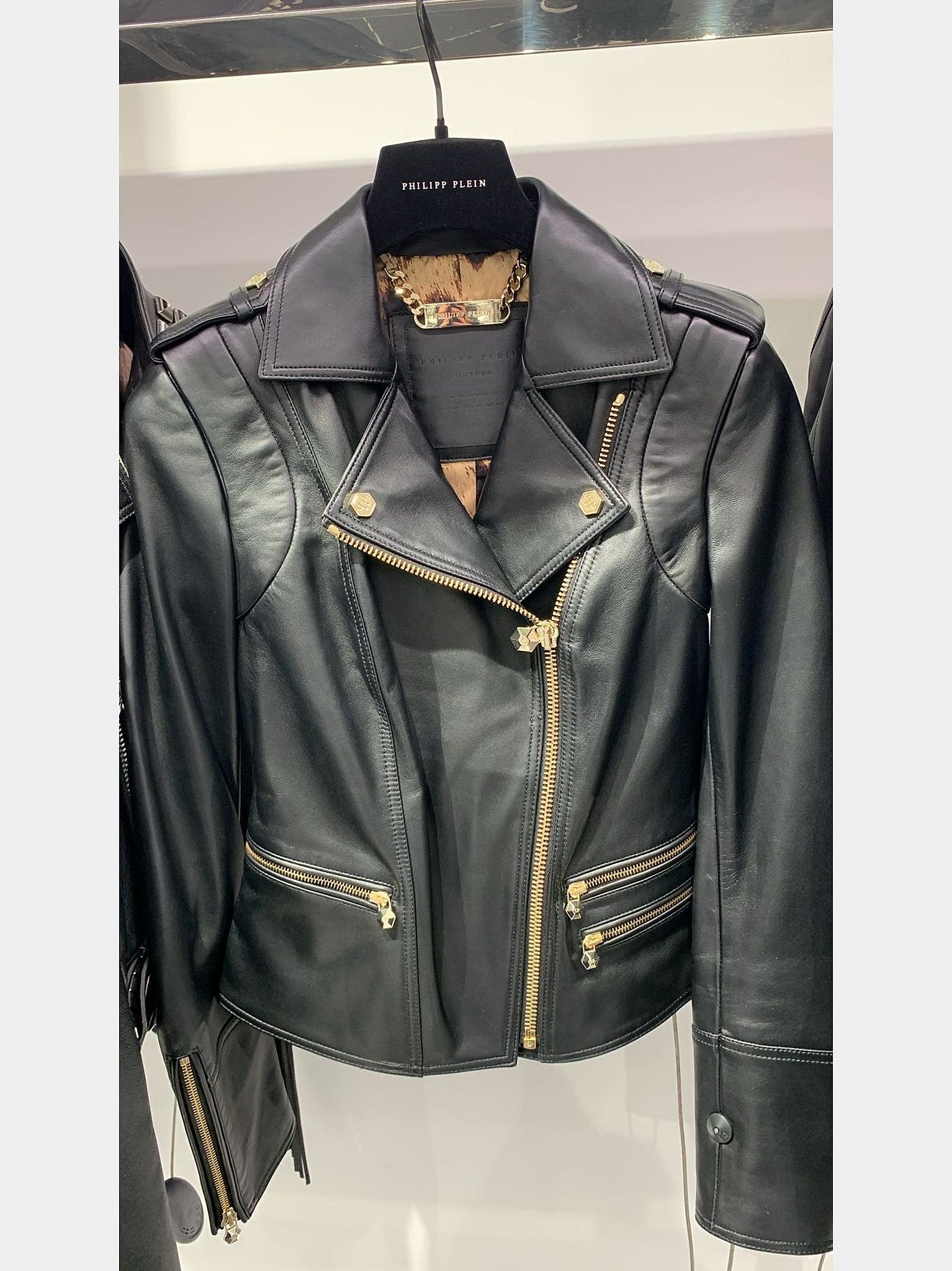 Philipp Plein Leather Biker JacketPhilipp Plein