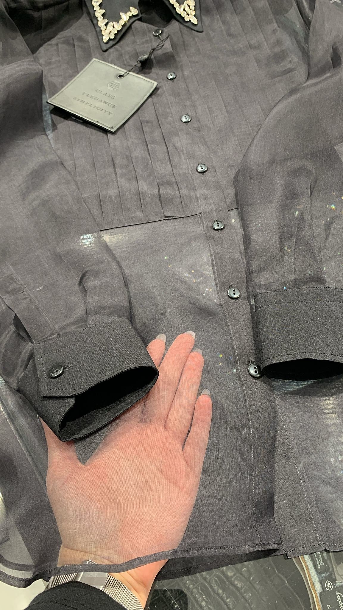 Philipp Plein Organza Regular Collar StrassPhilipp Plein