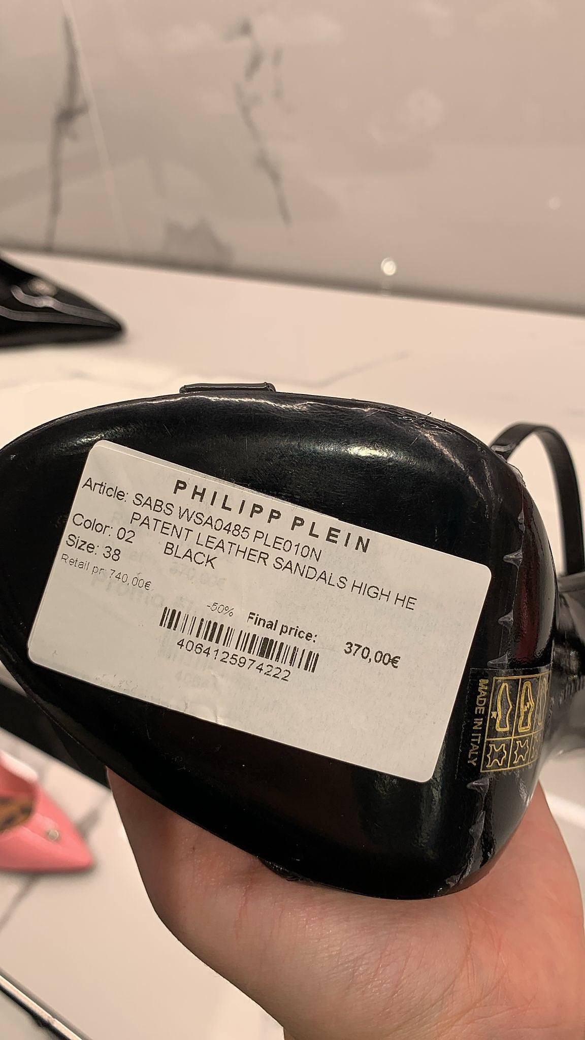 Philipp Plein Patent Leather High Heel SandalsPhilipp Plein