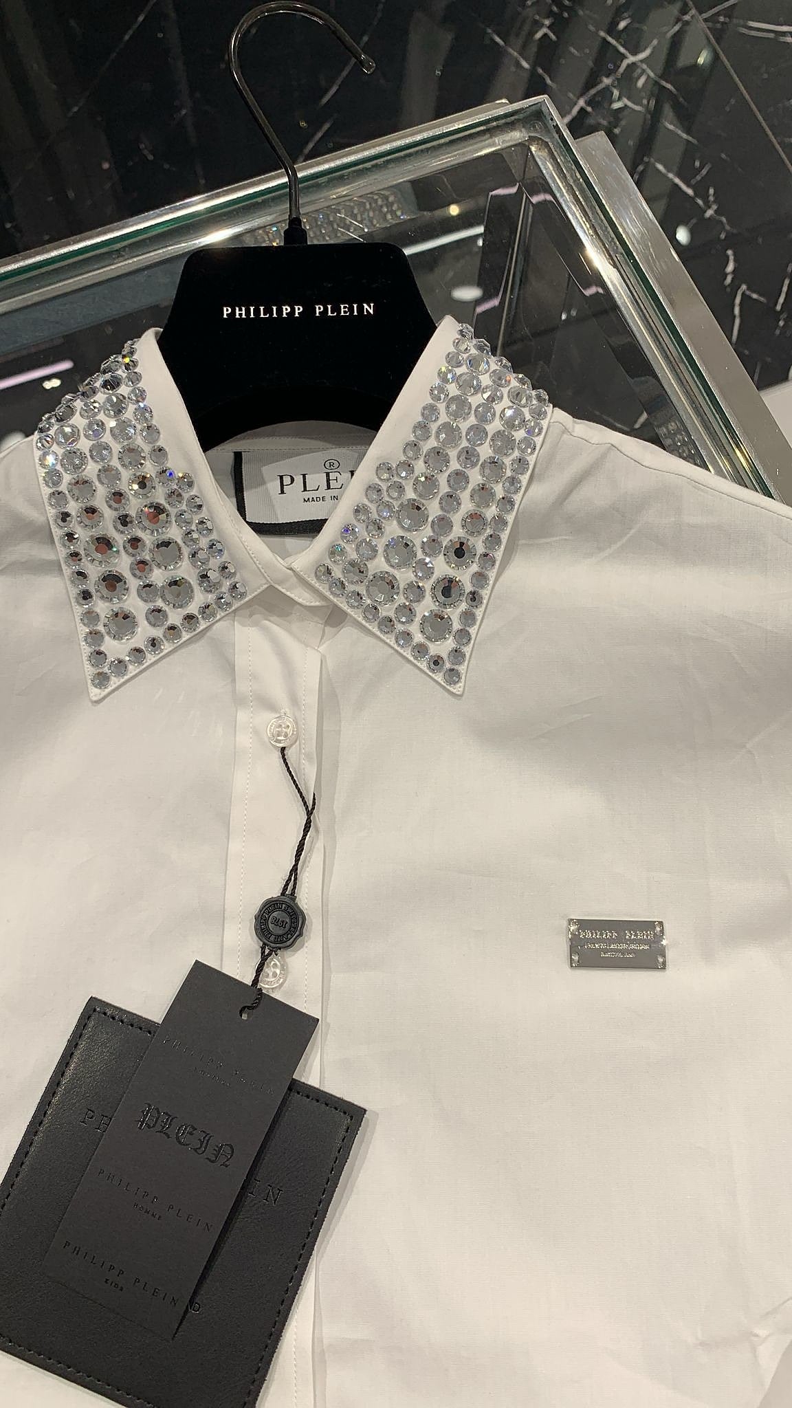Philipp Plein Regular Crystal Shirt WhitePhilipp Plein
