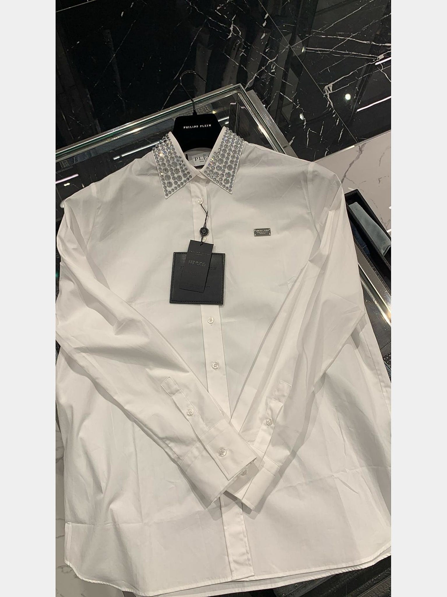 Philipp Plein Regular Crystal Shirt WhitePhilipp Plein