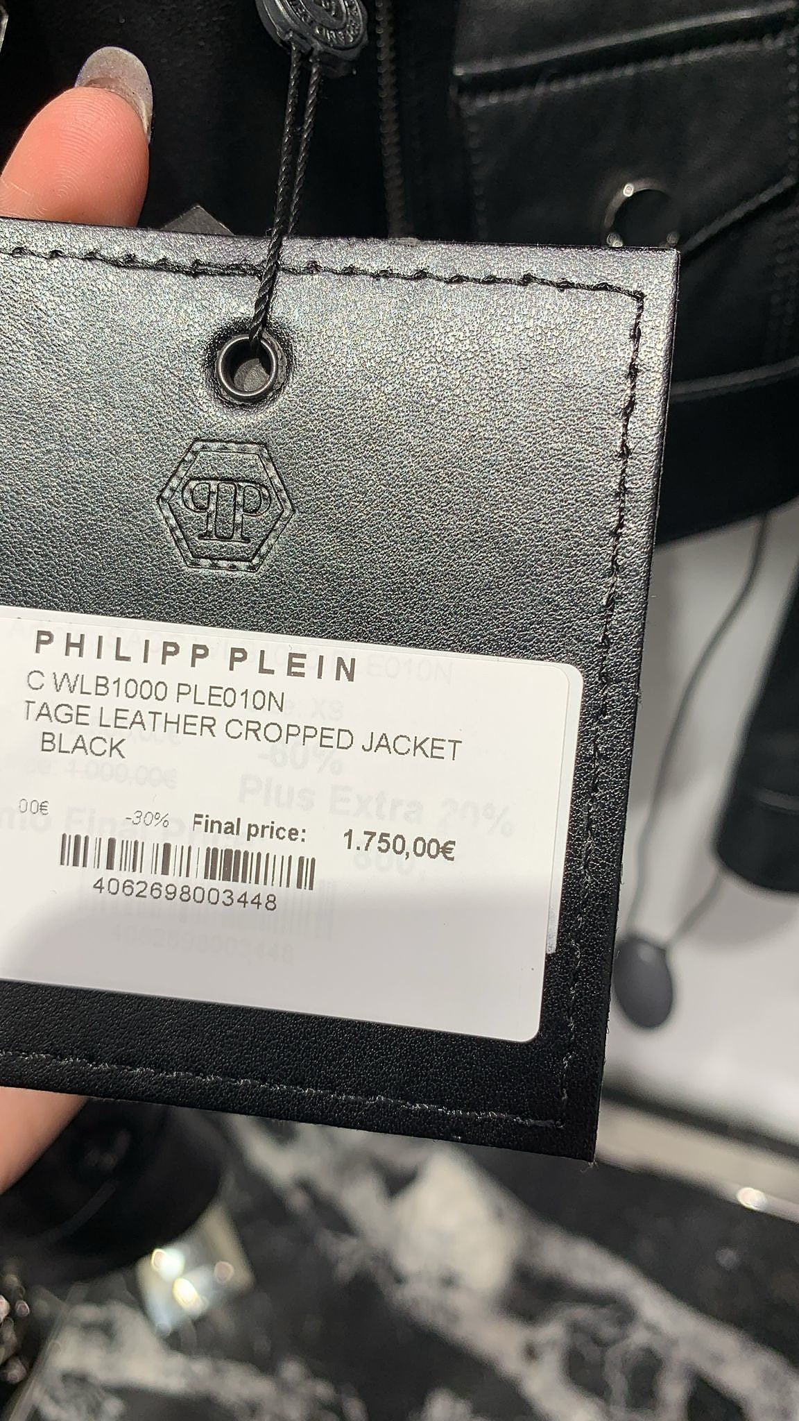 Philipp Plein Tage Leather Cropped JacketPhilipp Plein