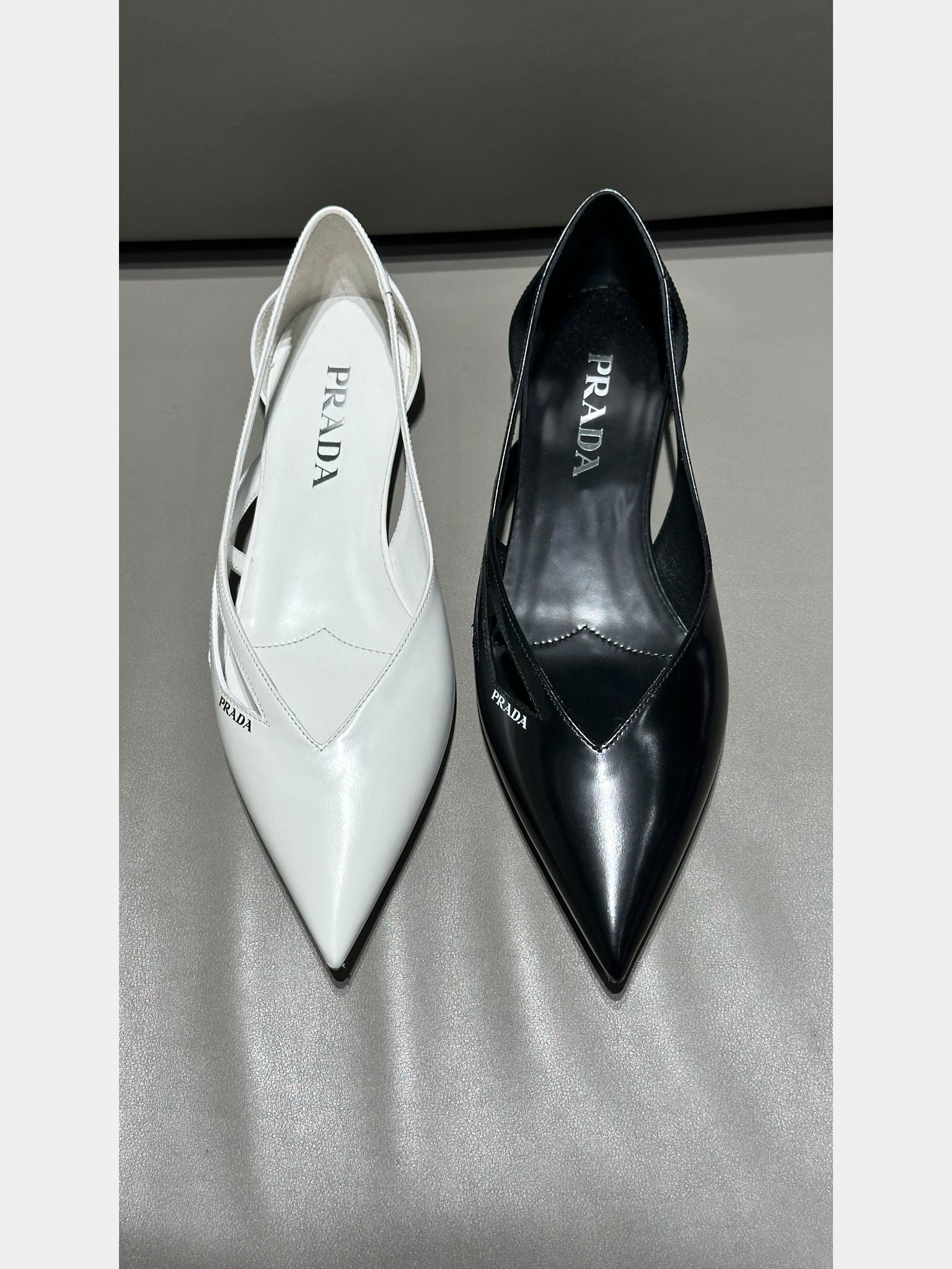 Prada Black Pointed FlatsPrada