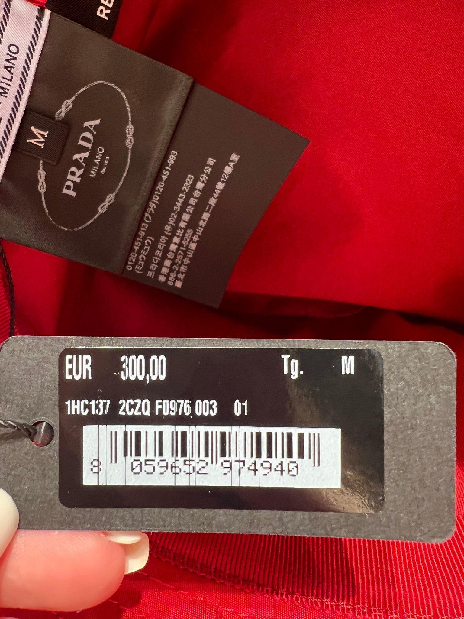 Prada Damska czapka czerwonaPrada
