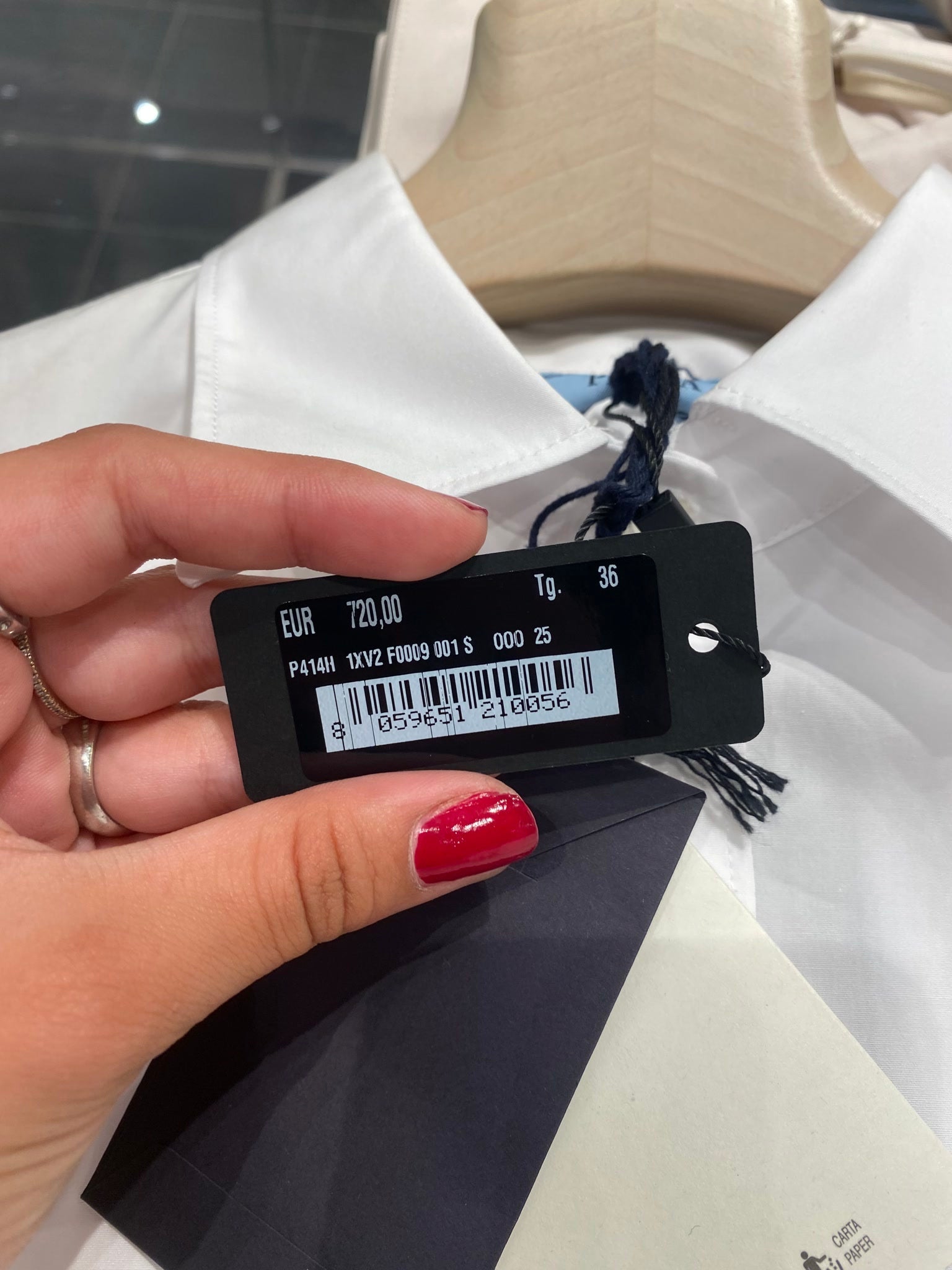 Prada Damska koszula bawełniana białaPrada