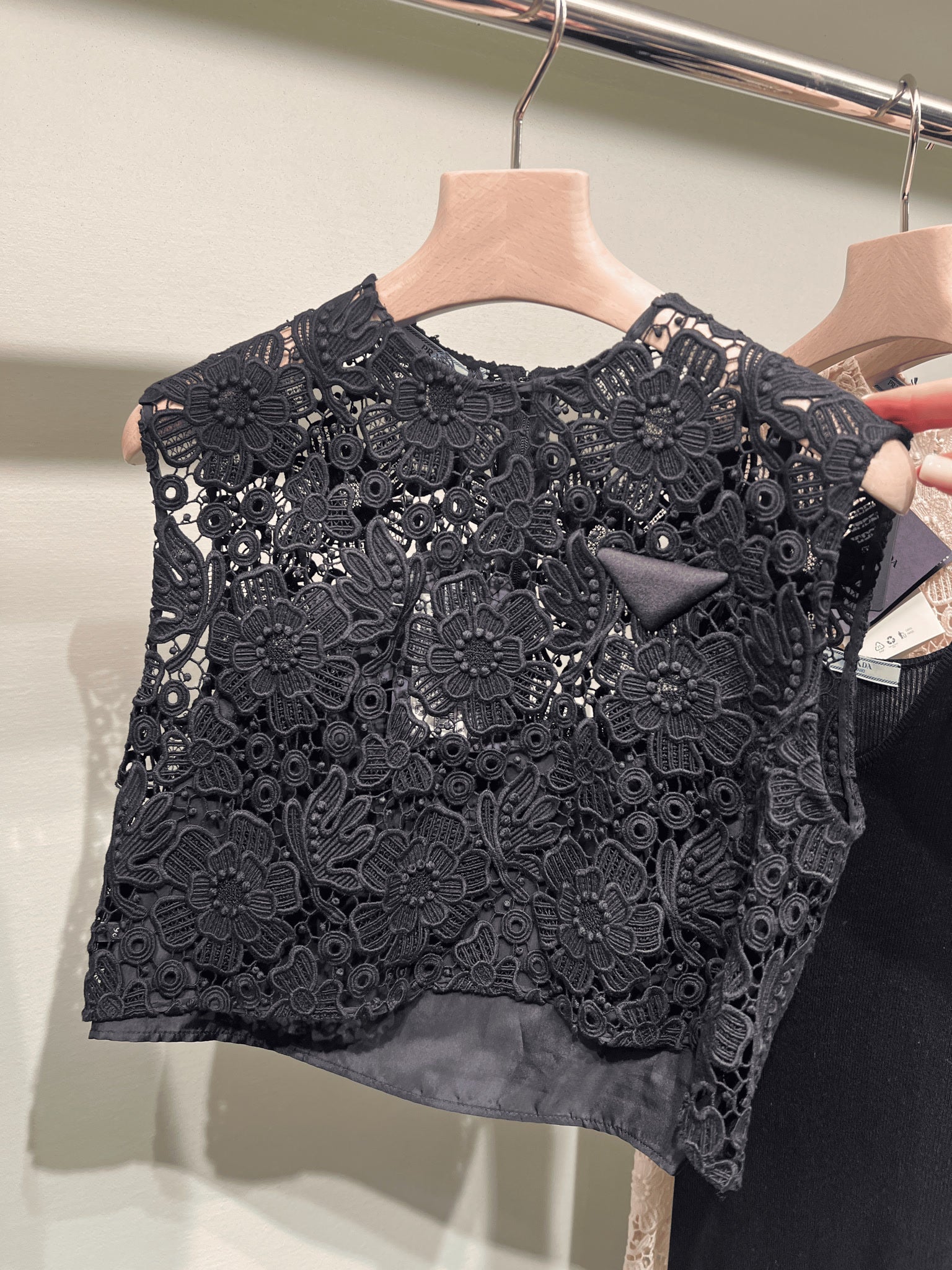 Prada Damska sukienka gipiurowa czarnaPrada