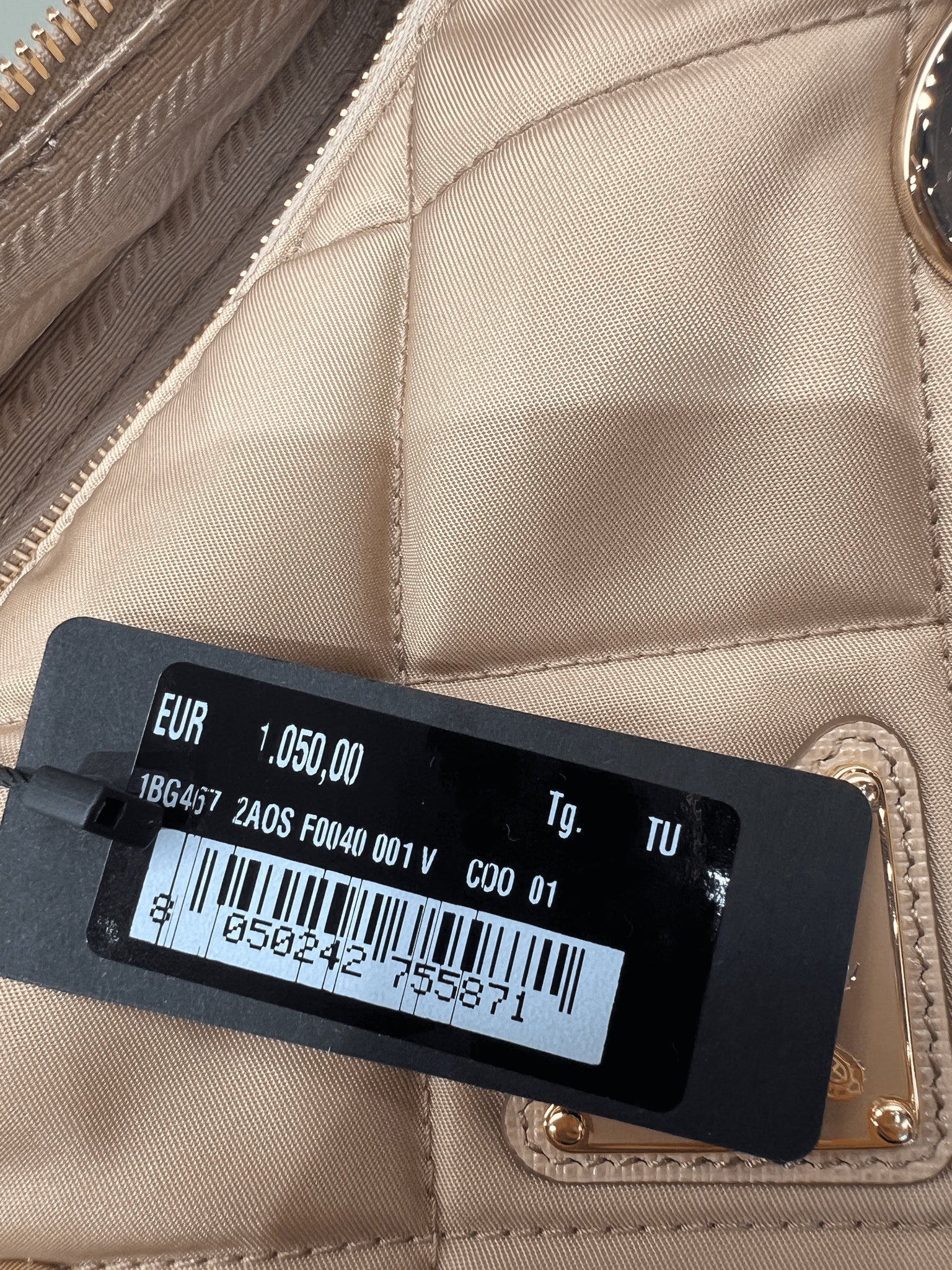 Prada Damska torebka beżowaPrada