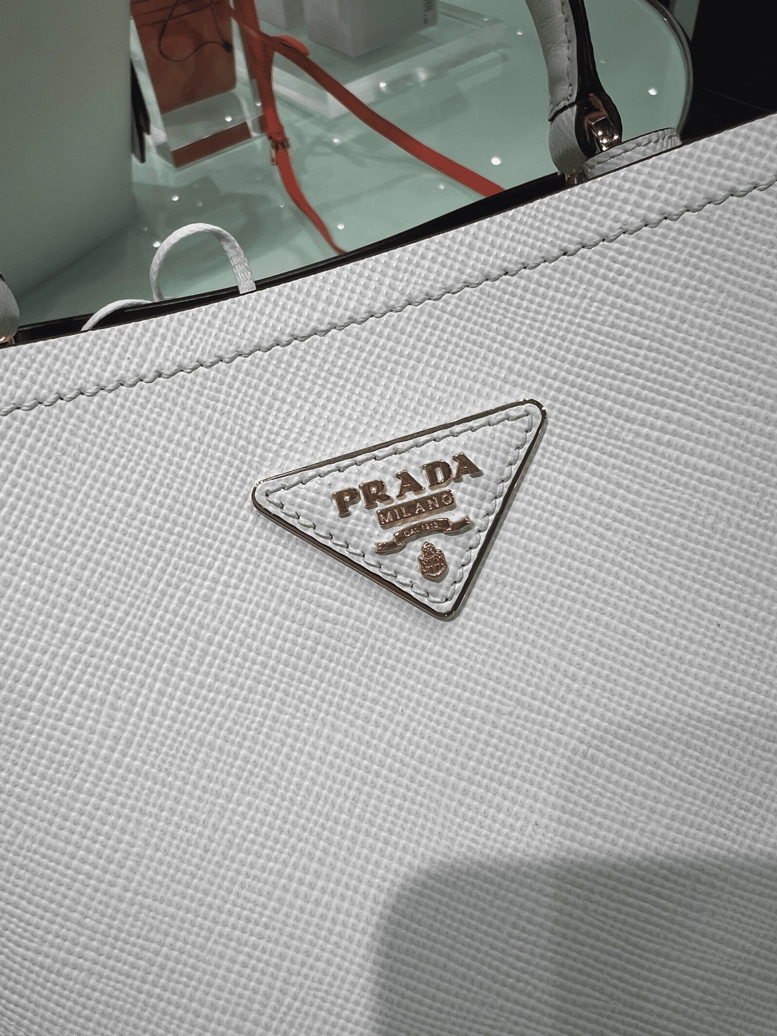 Prada Damska torebka na ramię biała 2ERXPrada