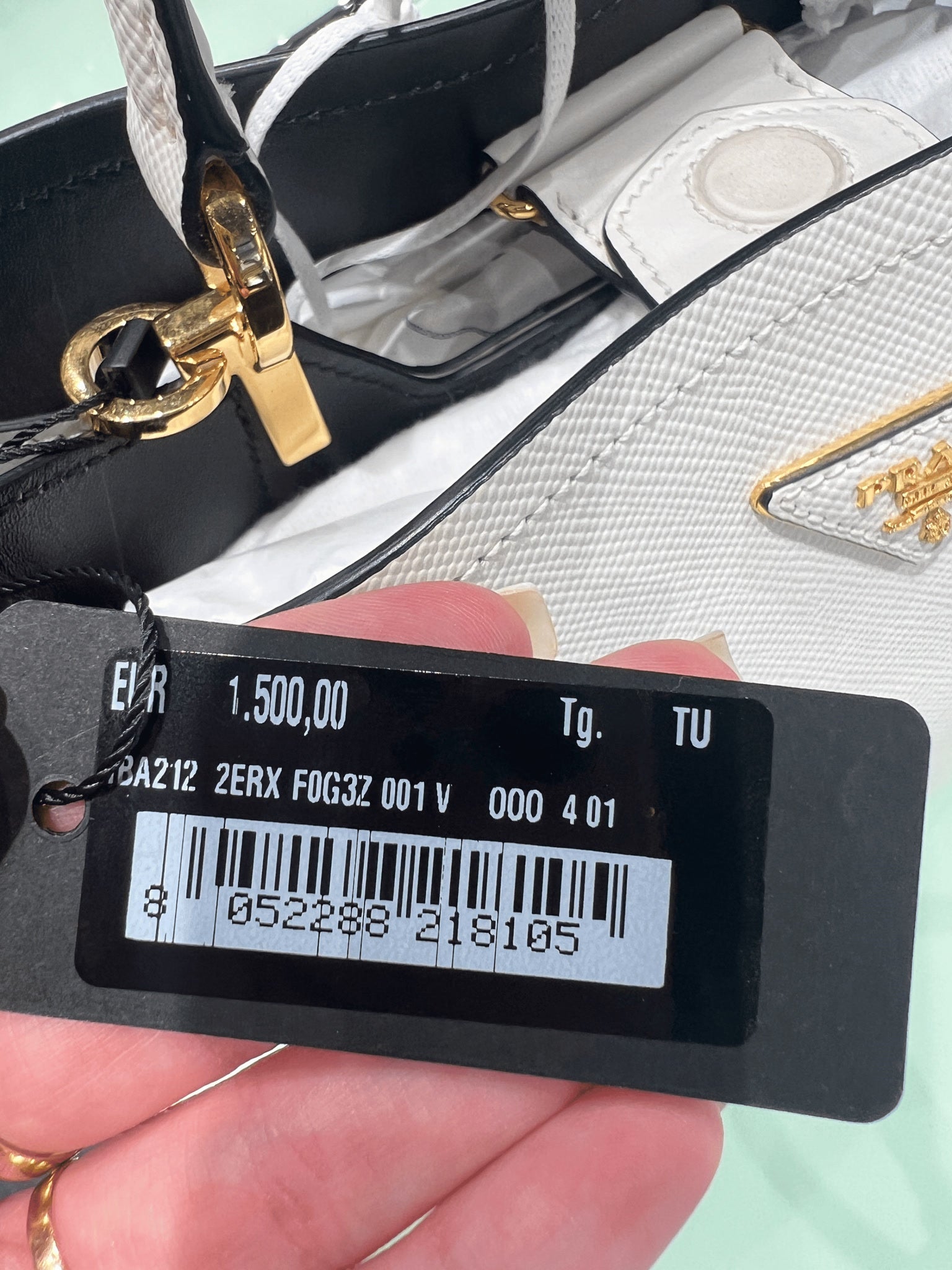 Prada Damska torebka na ramię biała 2ERXPrada