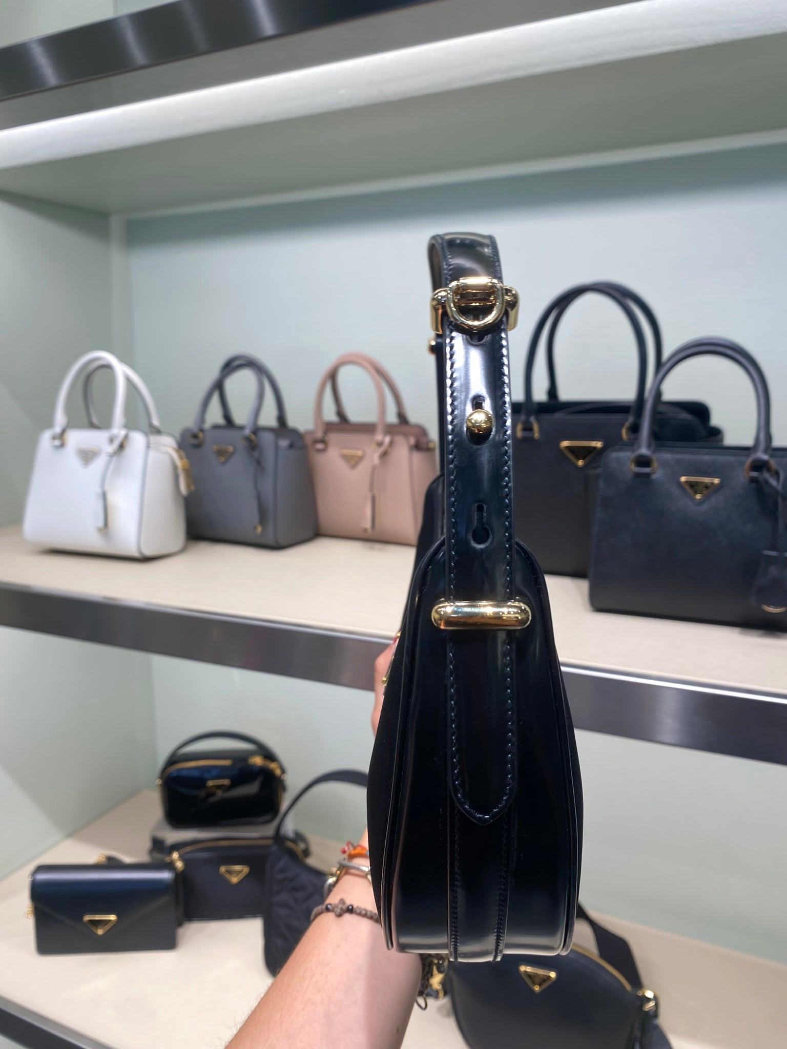 Prada Damska torebka na ramię czarnaPrada