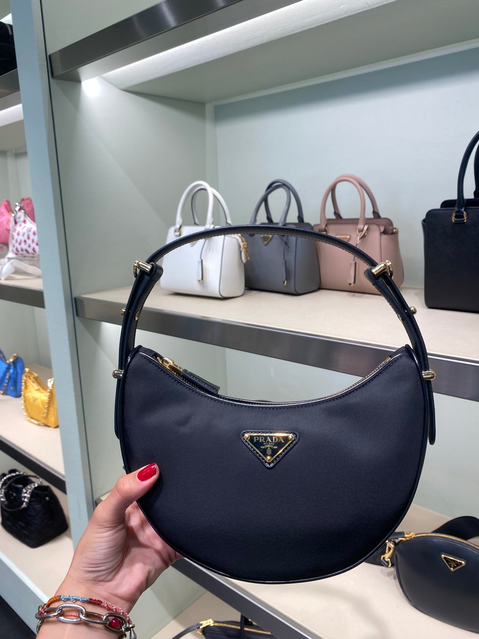 Prada Damska torebka na ramię czarnaPrada