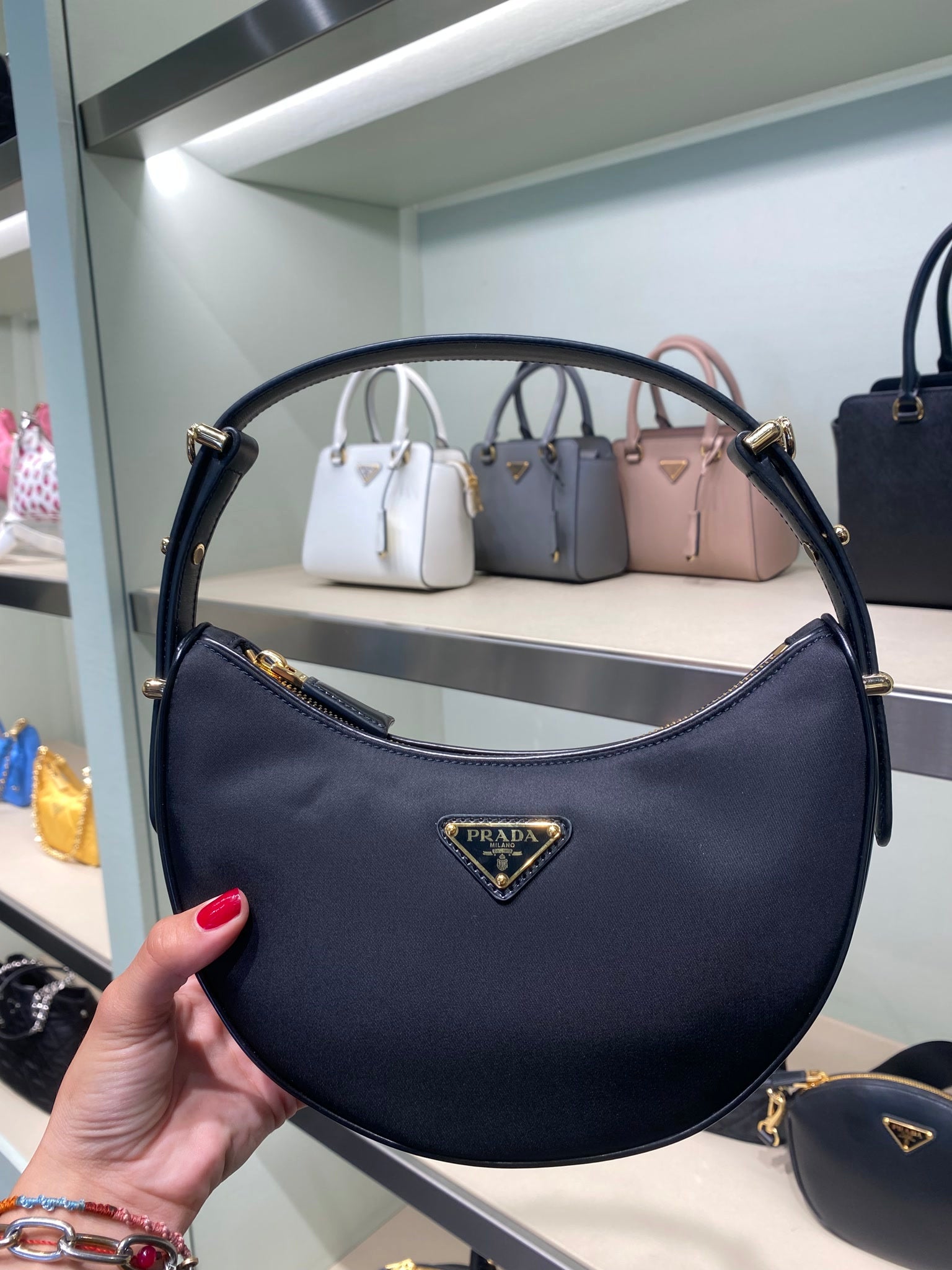 Prada Damska torebka na ramię czarnaPrada
