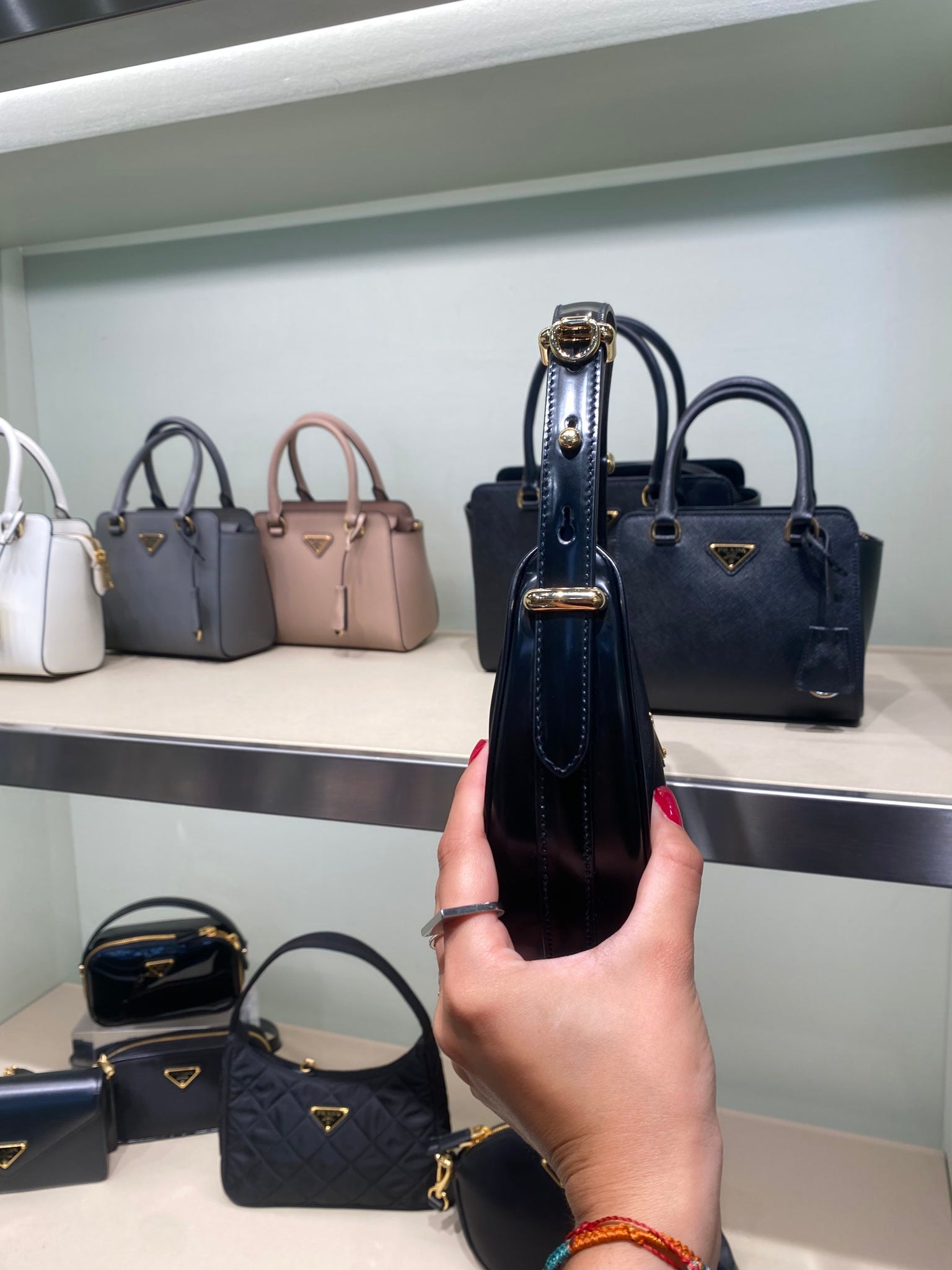Prada Damska torebka na ramię czarnaPrada