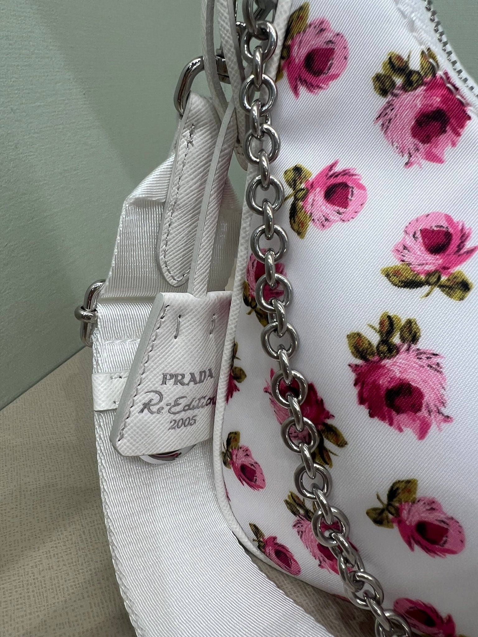 Prada Damska torebka na ramię kwiatowaPrada