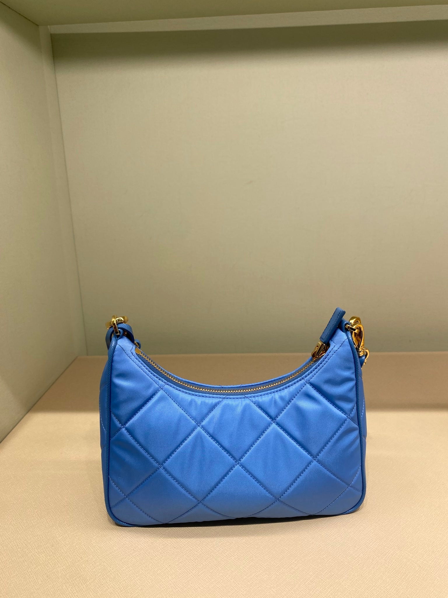 Prada Damska torebka na ramię niebieskaPrada