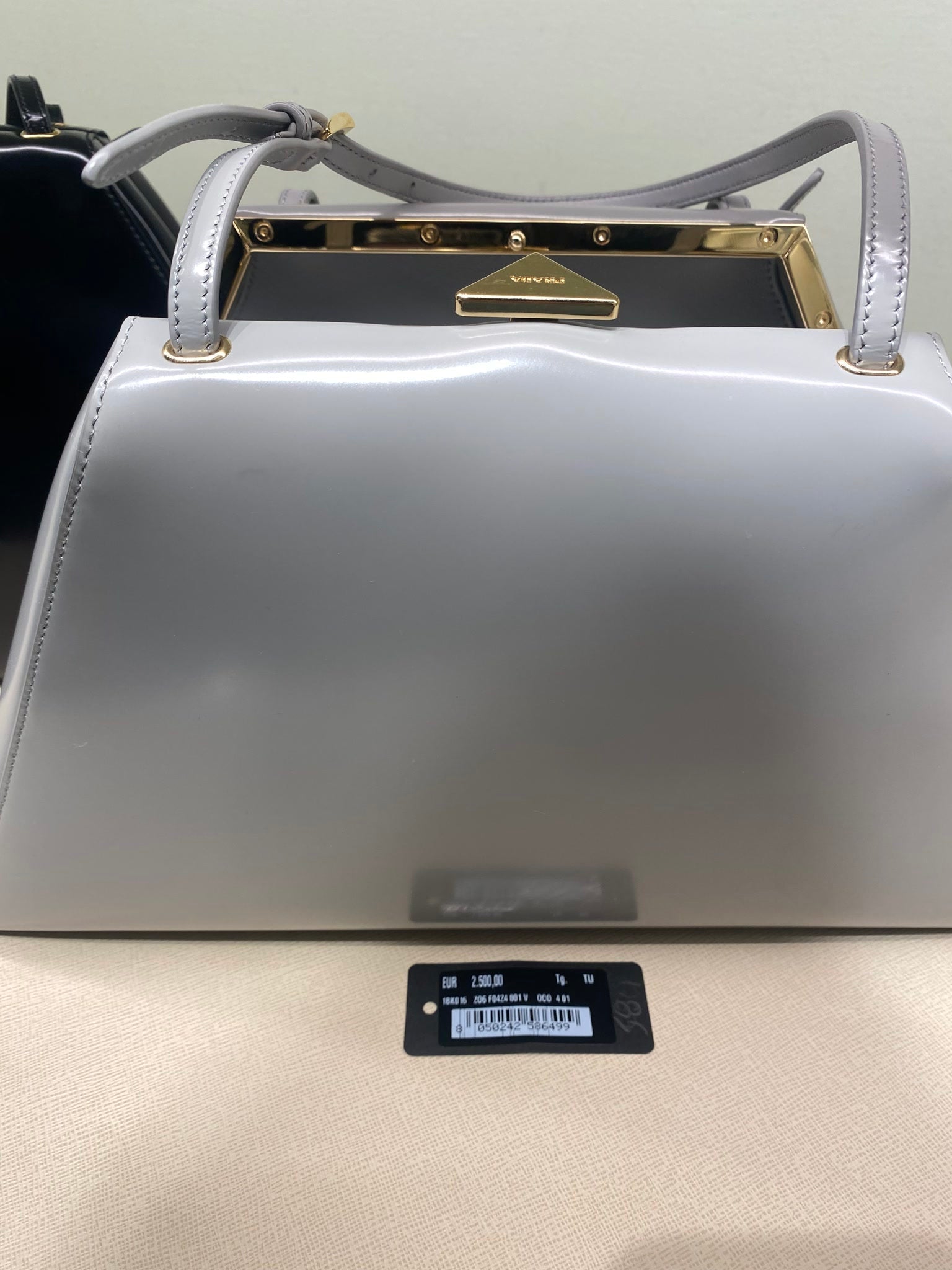 Prada Damska torebka na rękę szaraPrada