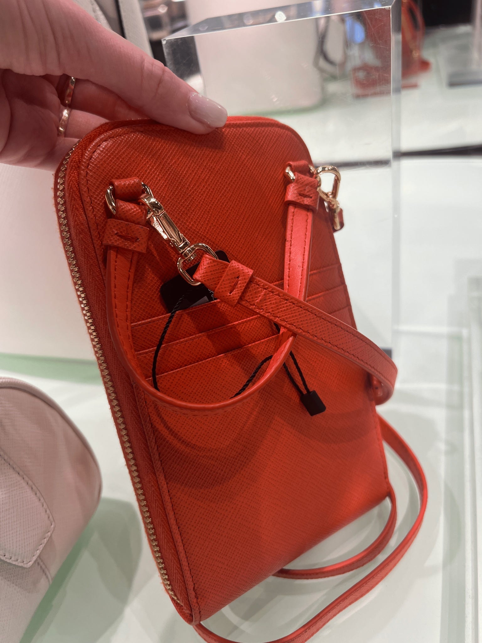 Prada Damska torebka pomarańczowa skórzanaPrada