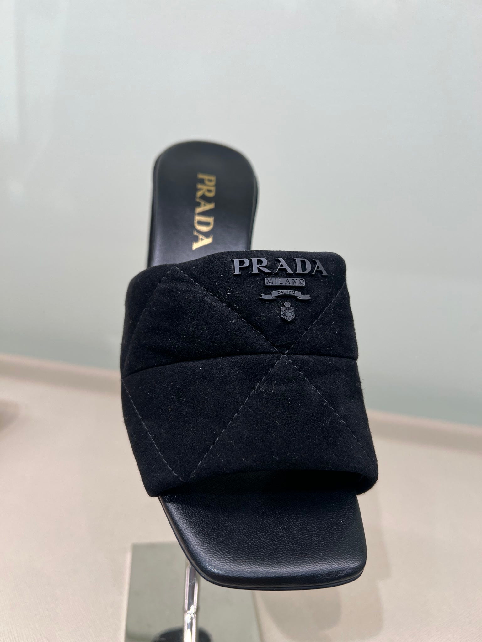 Prada Damskie buty czarne skóraPrada