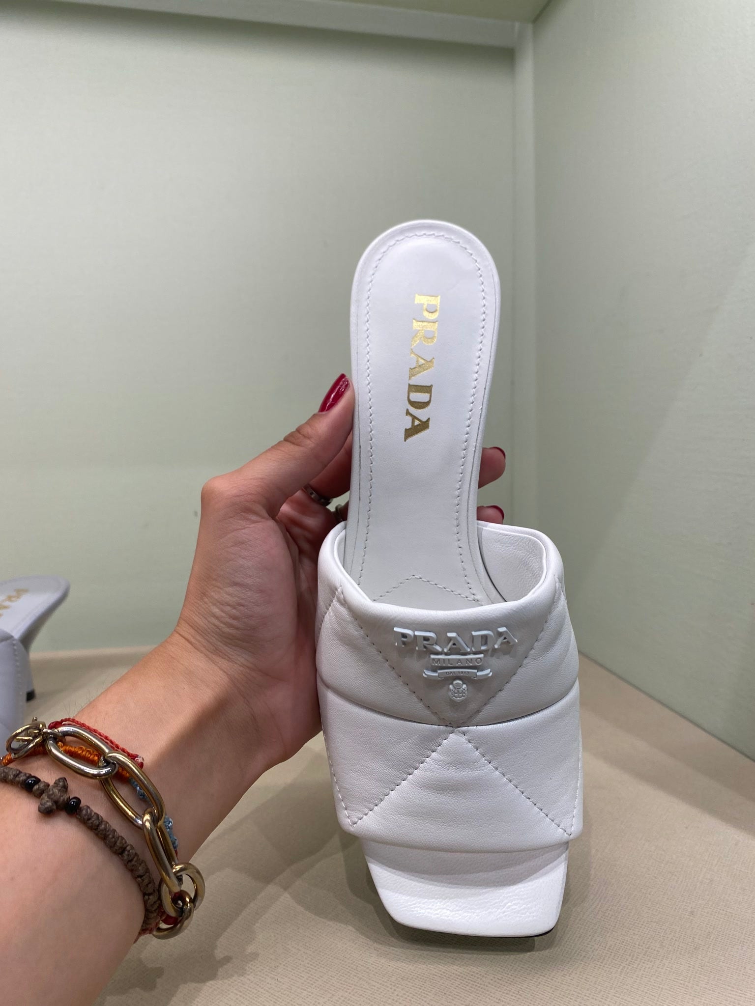 Prada Damskie buty skórzane białePrada