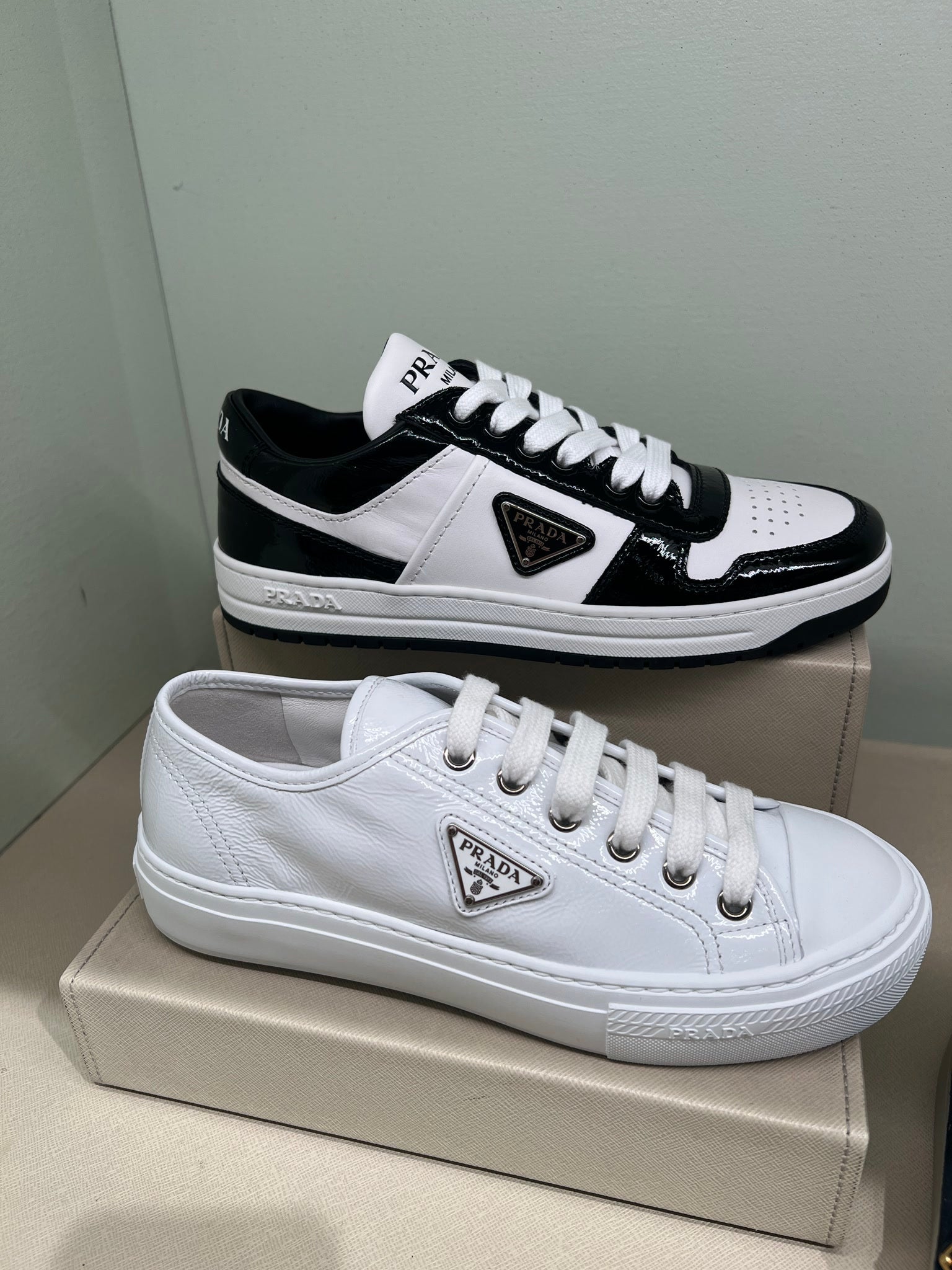 Prada Damskie buty skórzane białePrada