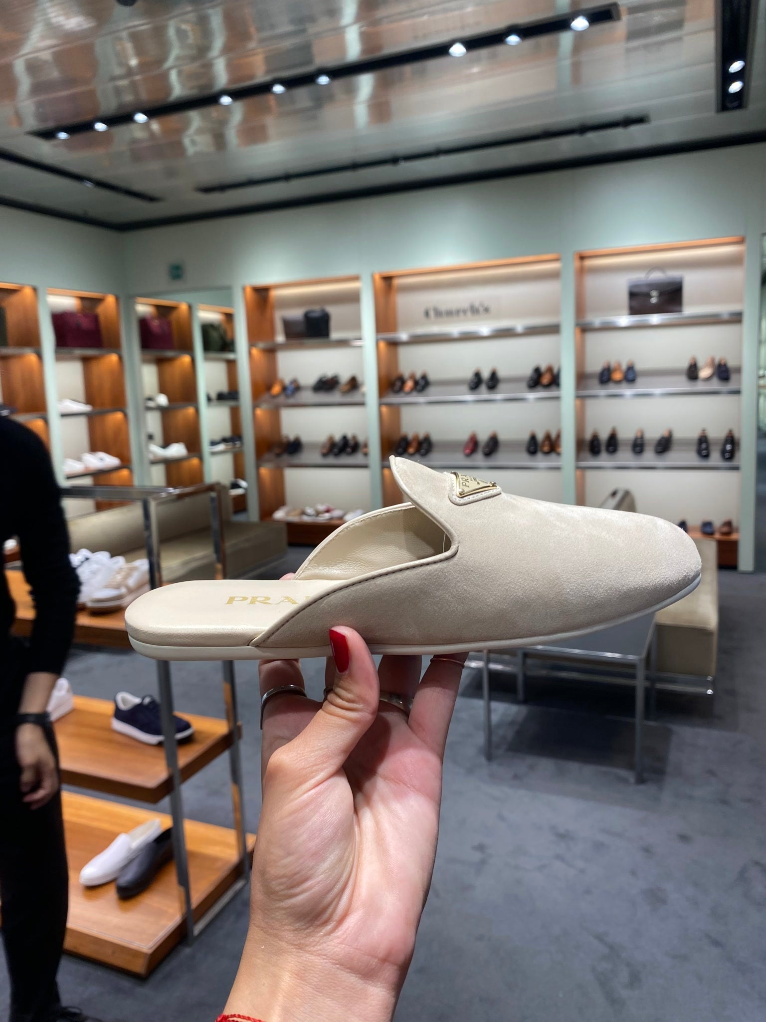Prada Damskie buty skórzane kremowePrada