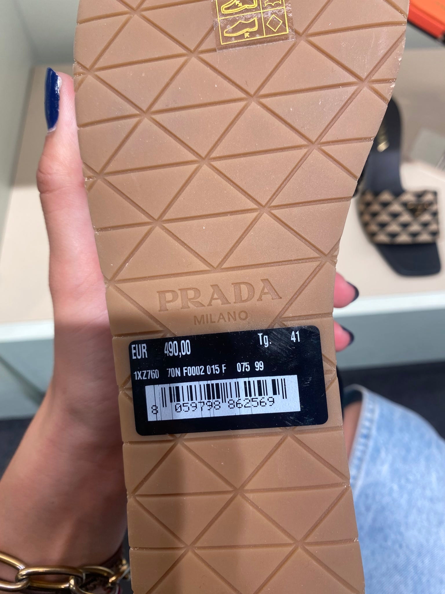 Prada Damskie sandały czarne rattanowePrada